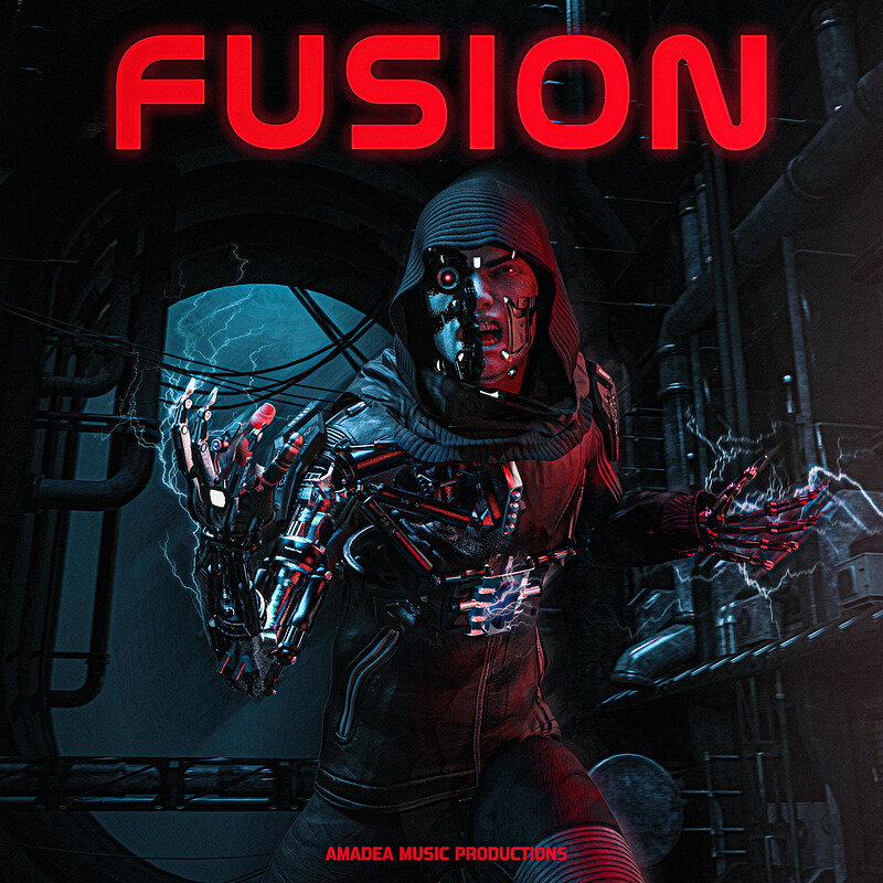 ðŸ”´ 3D Futuristic Album cover ''FUSION''