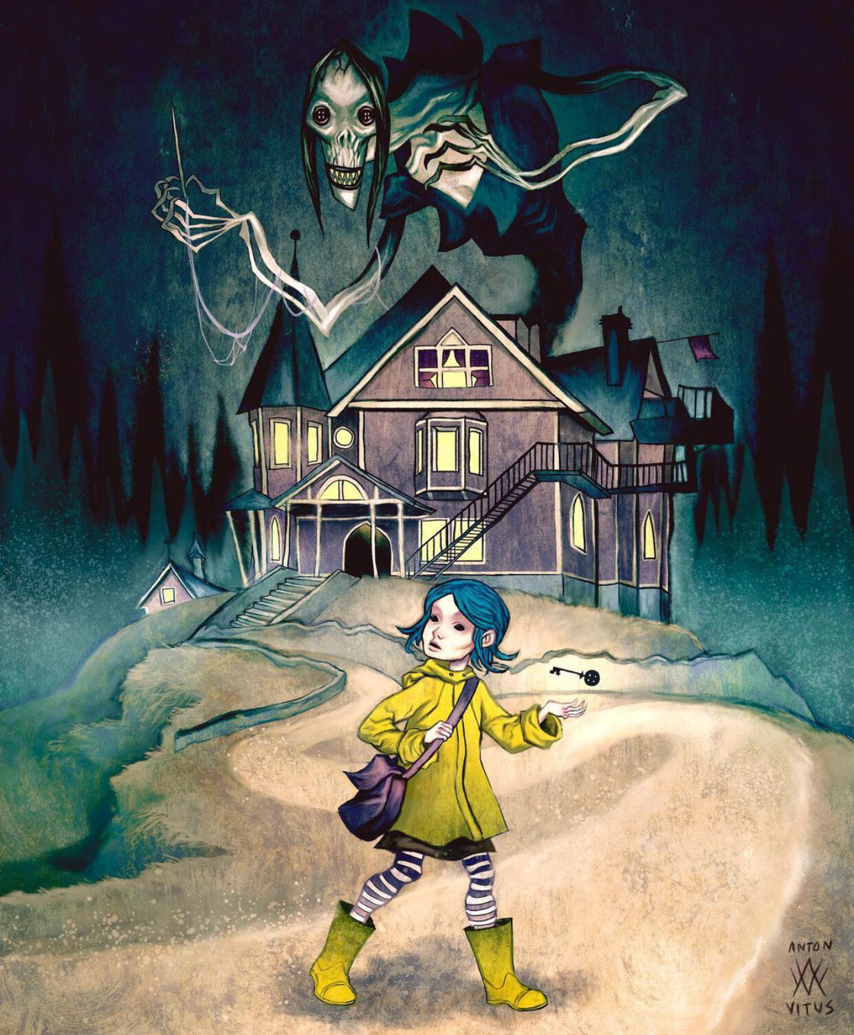 ArtStation - Neil Gaiman's Coraline book illustrations