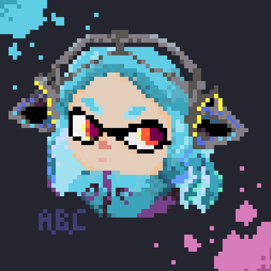 Splatoon pixel deals art