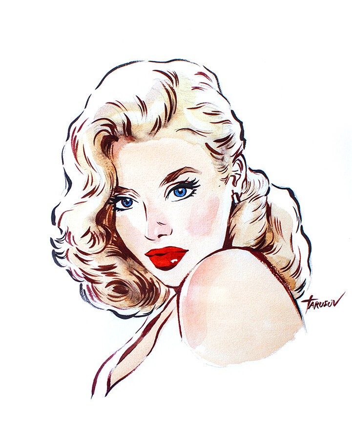 Andrew Tarusov - Hollywood Icons Watercolour (2017)