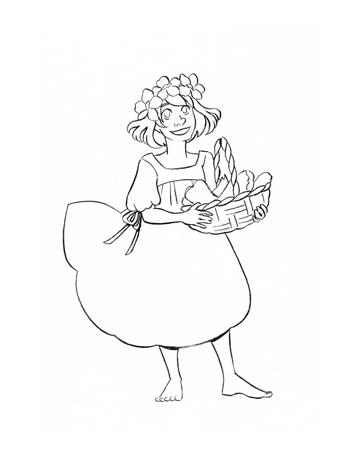 Inked lineart