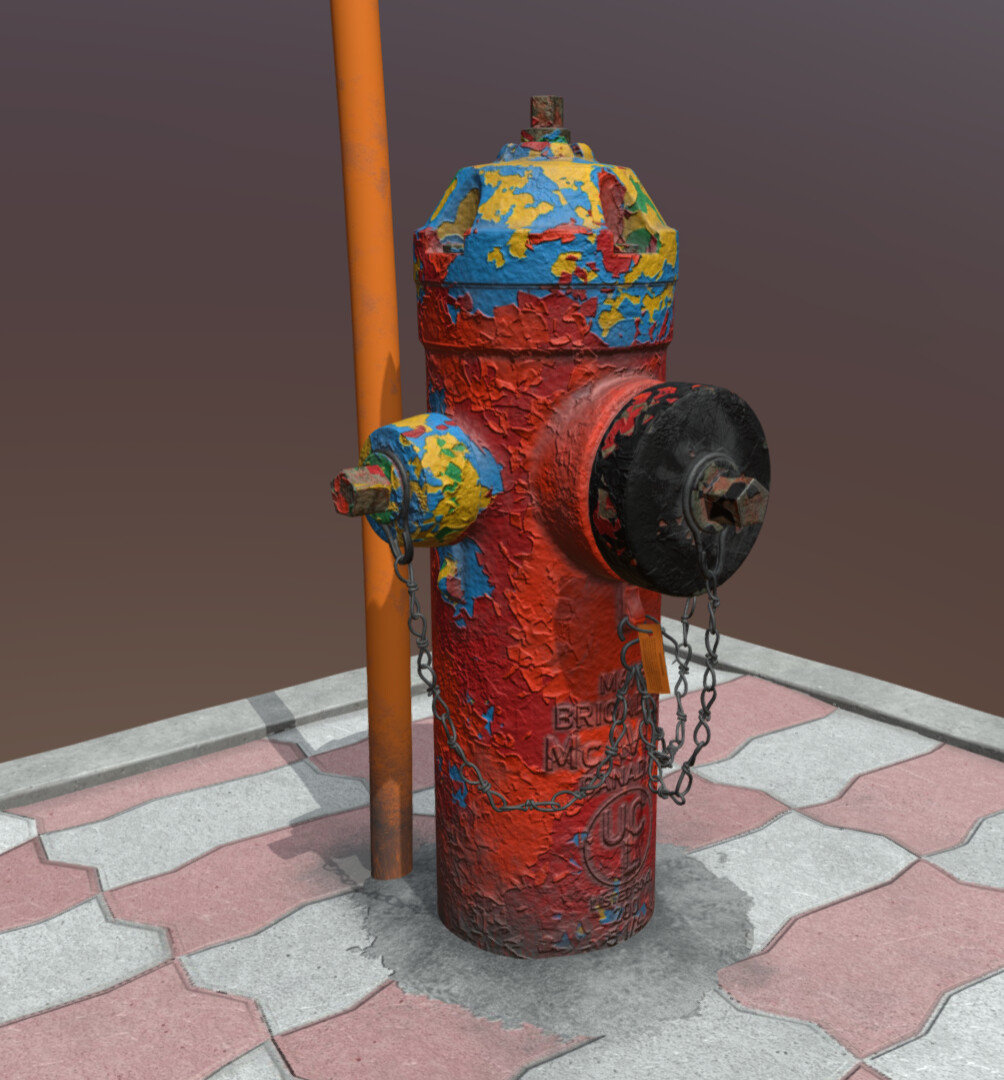 Fire Hydrant Textured Model