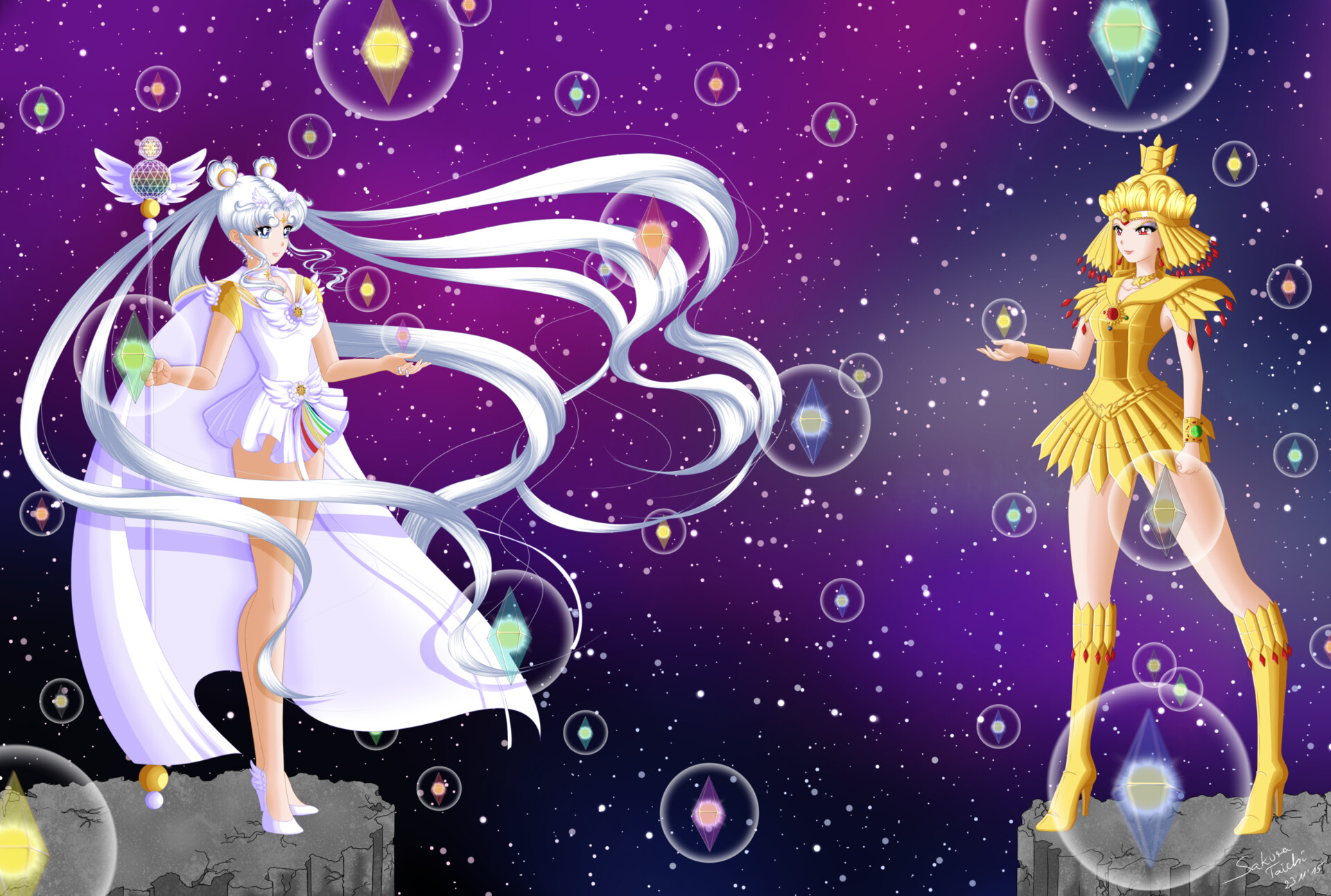 Sailor cosmos  Sailor moon manga, Sailor moon wallpaper, Sailor moon fan  art