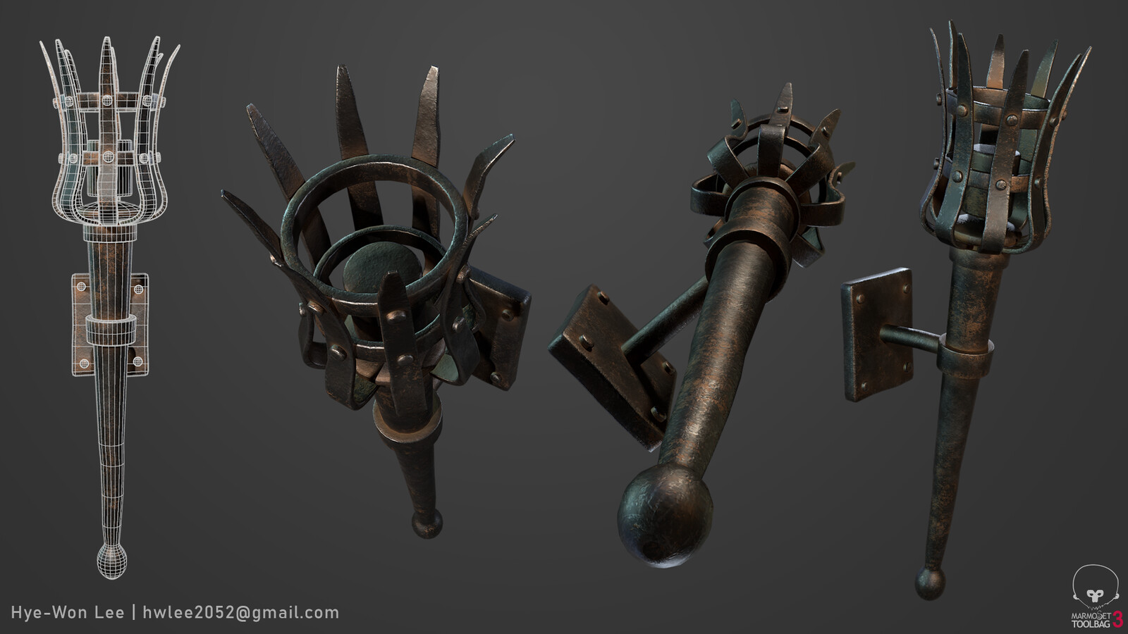 Torch rendered in Marmoset