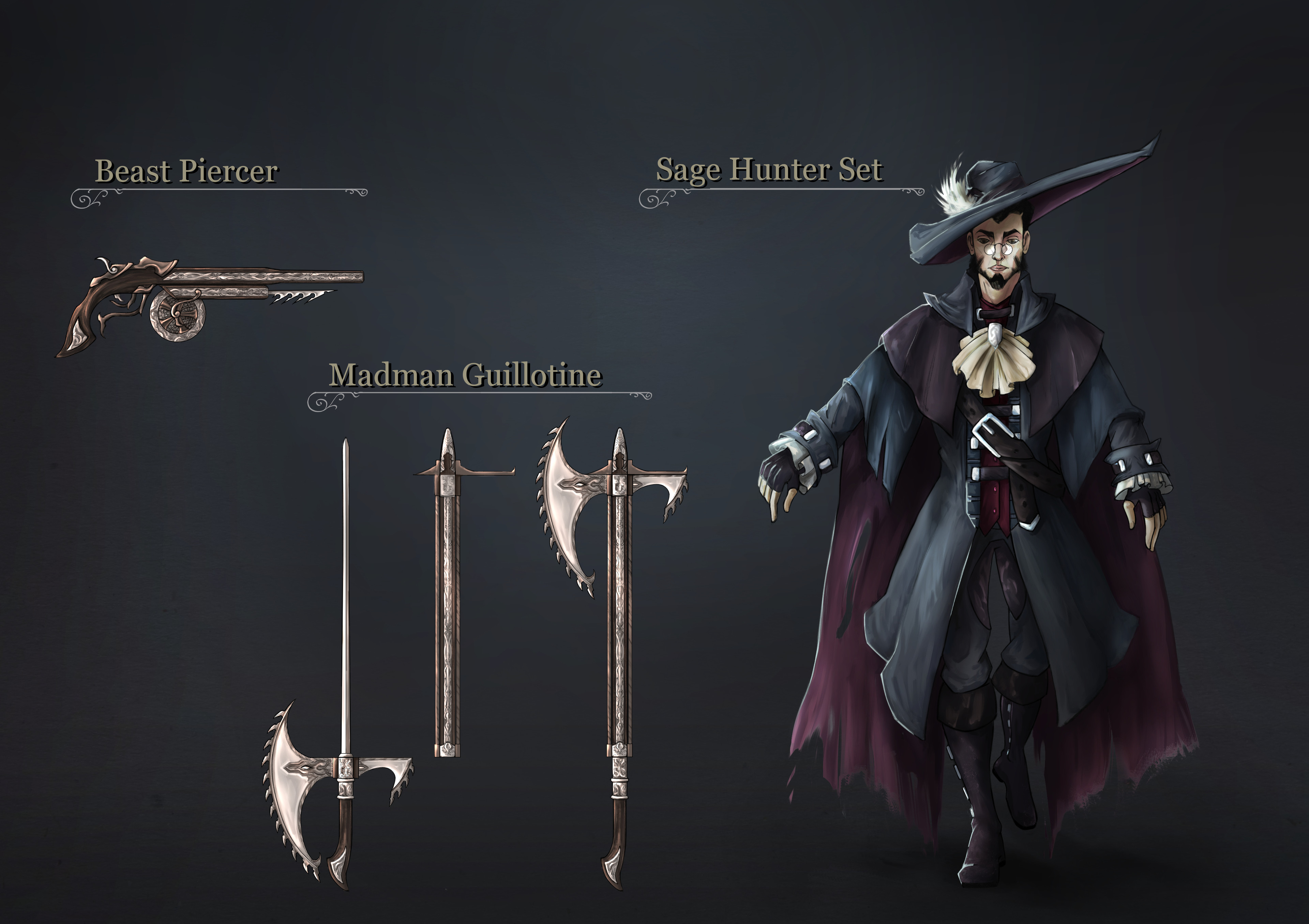 Matteo Parati - Bloodborne II Contest - Sage Hunter Set