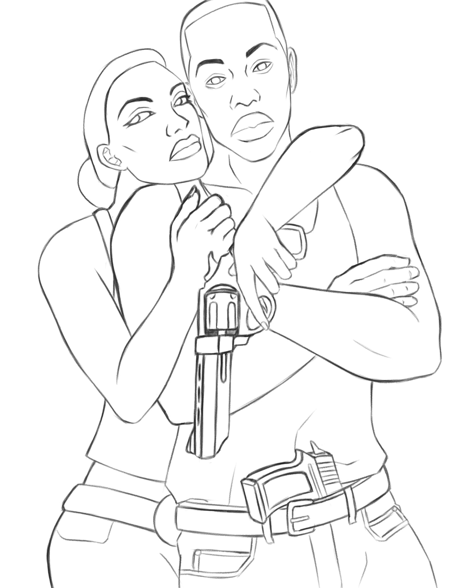 Artstation C J And Catalina Fanart G T A San Andreas Vicente Silva