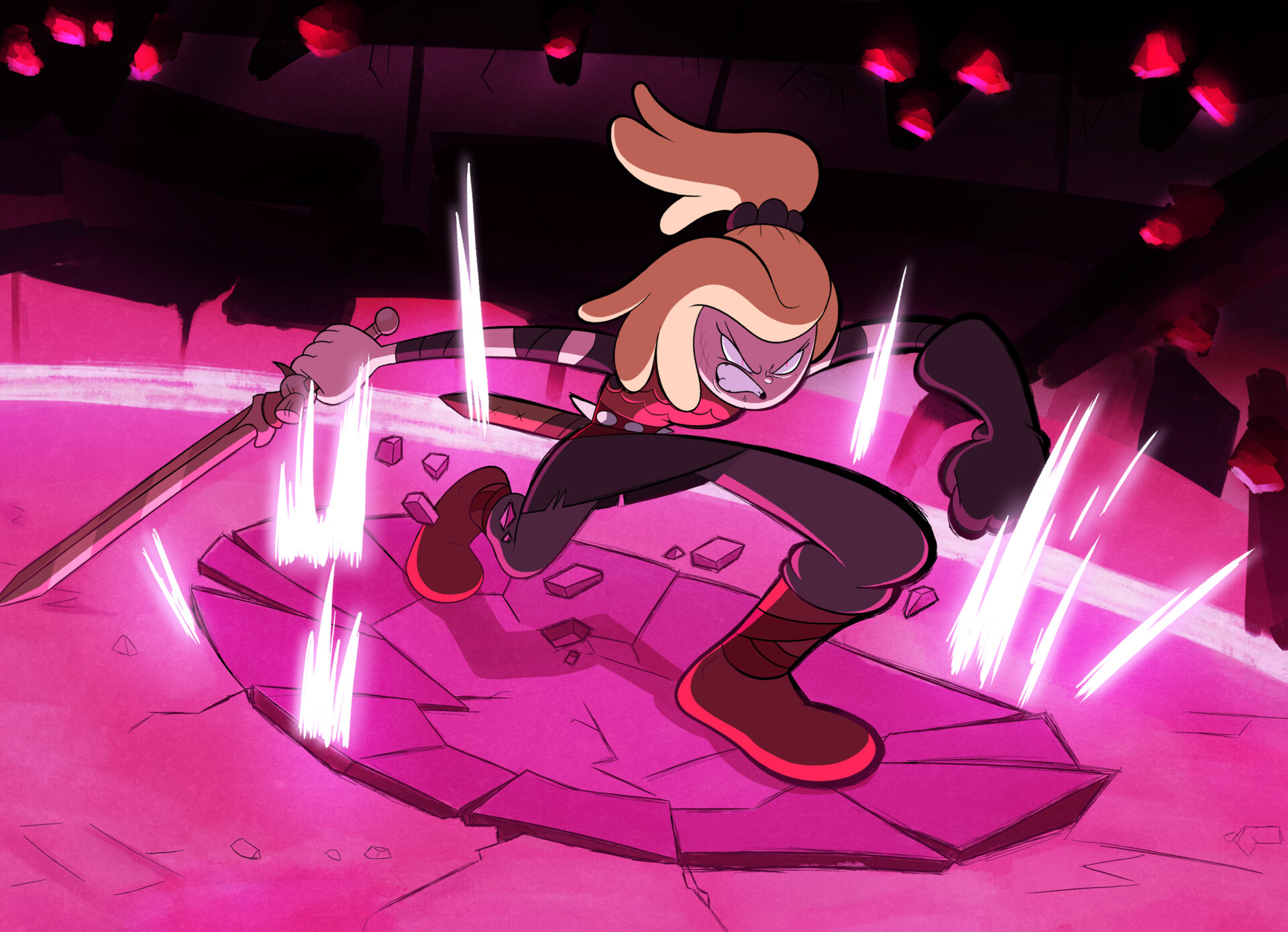 ArtStation Sasha (Amphibia) scene redraw