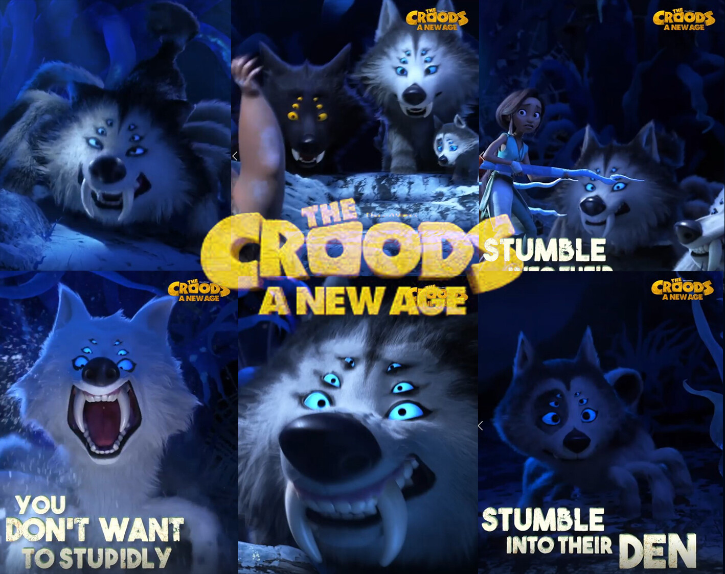 I worked on the wolfspiders model.
all other aspects were done by the amazing Croods new age team at Dreamworks Animation.