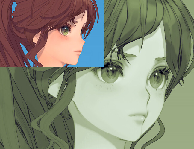 ArtStation - Anime eyes practice