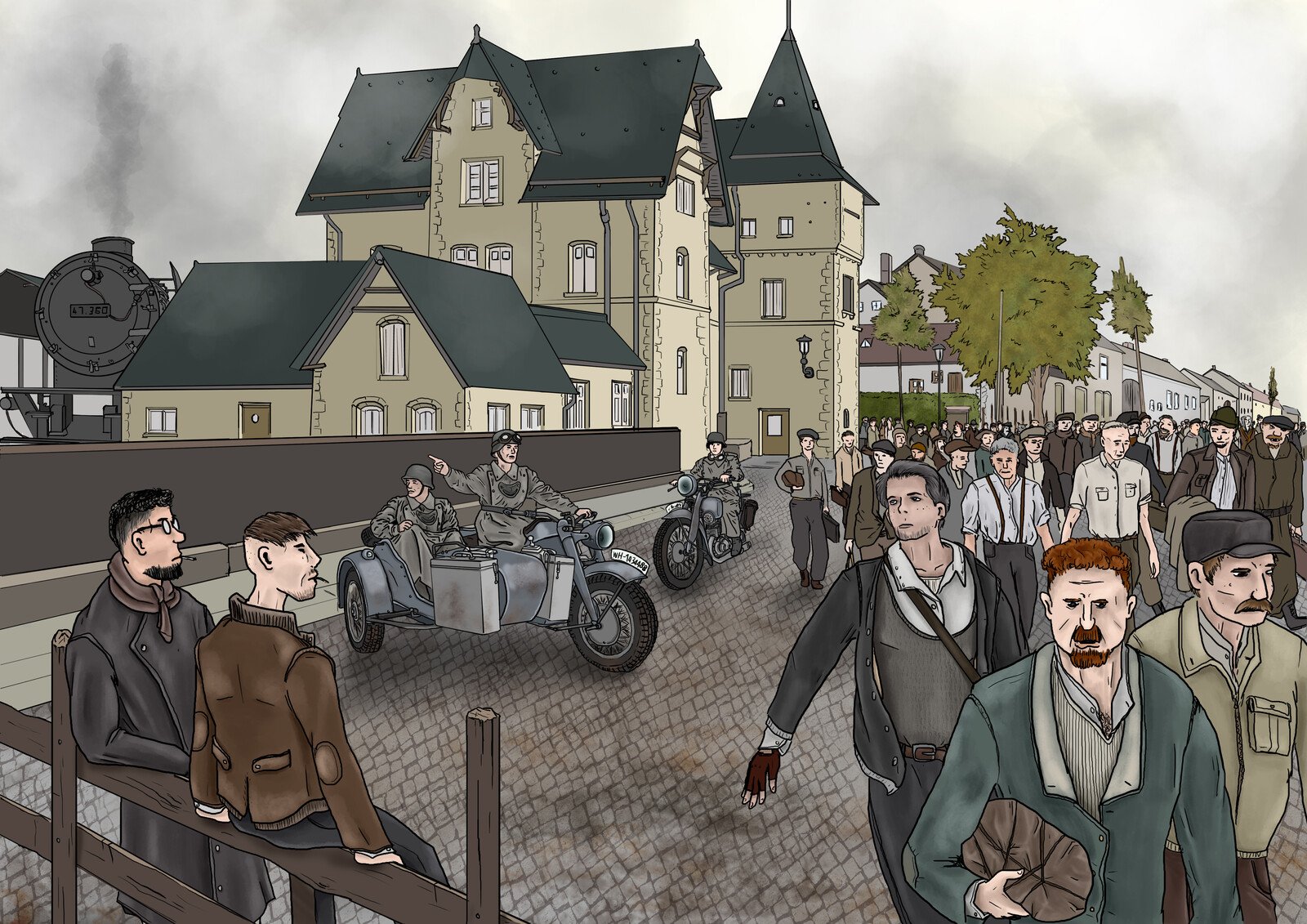 Guest Workers arrive at the Jünkerath train station
