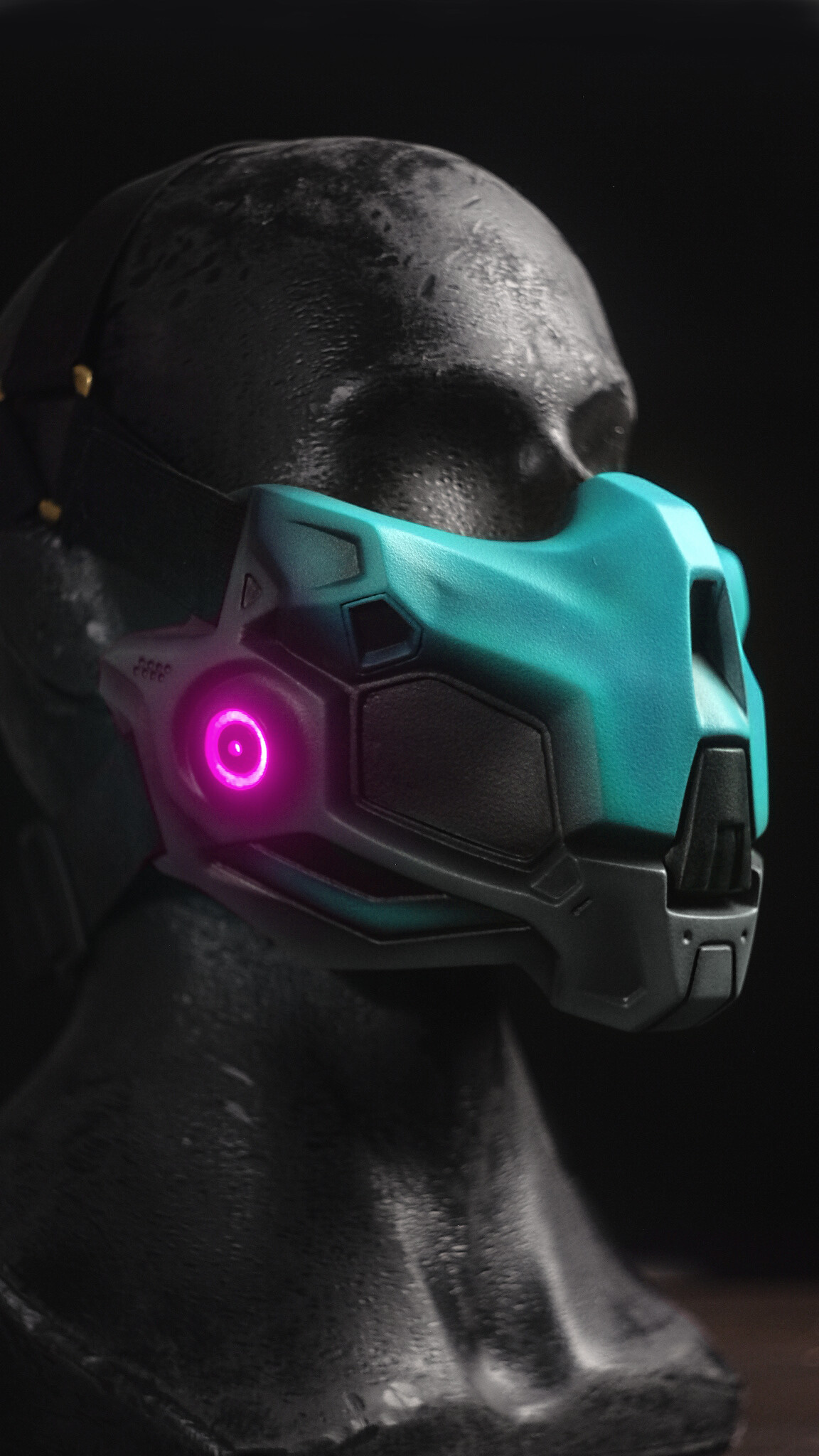 Mask Cyberpunk Cosplay, Cyberpunk Half Mask, Cosplay Cyber Mask
