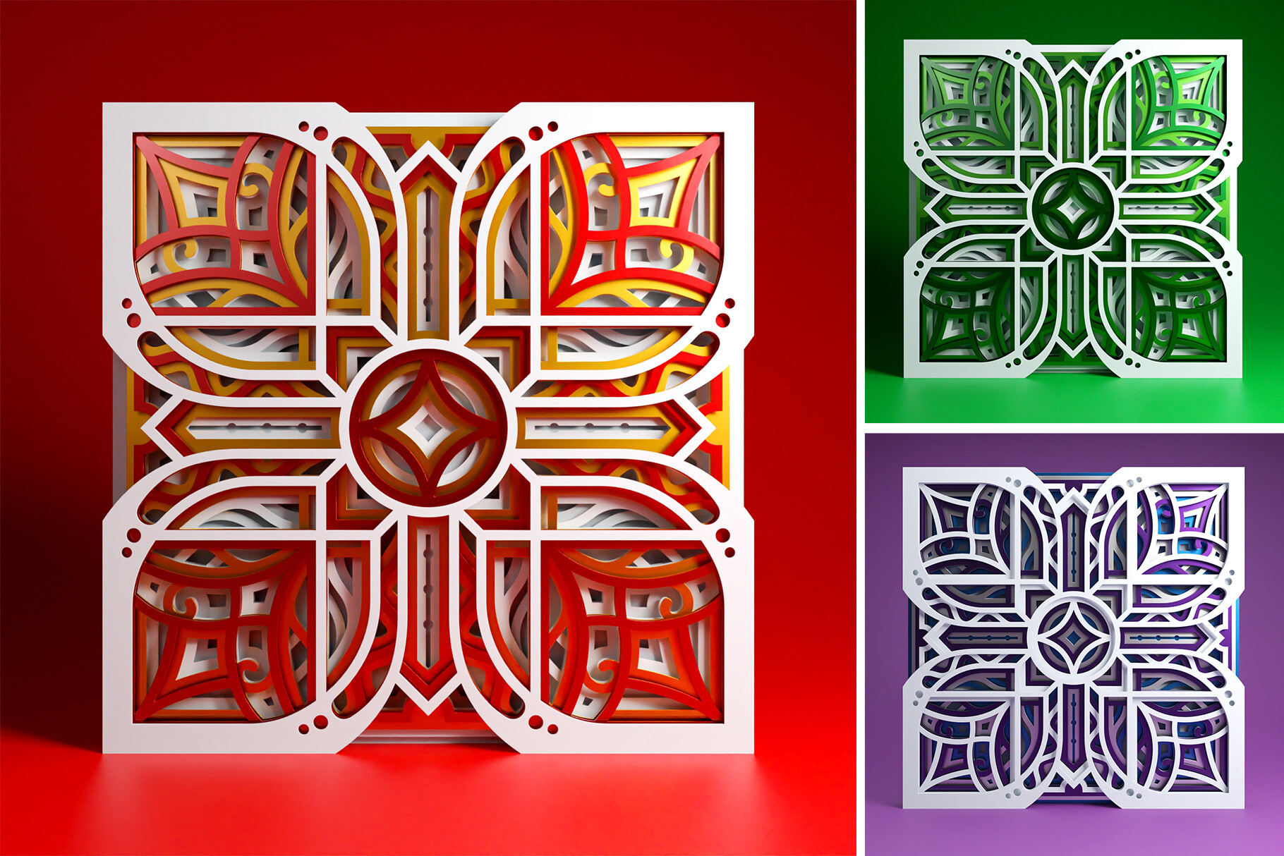 Download Artstation Mandala Md03 3d Layered Svg Cut File Ioan Decean