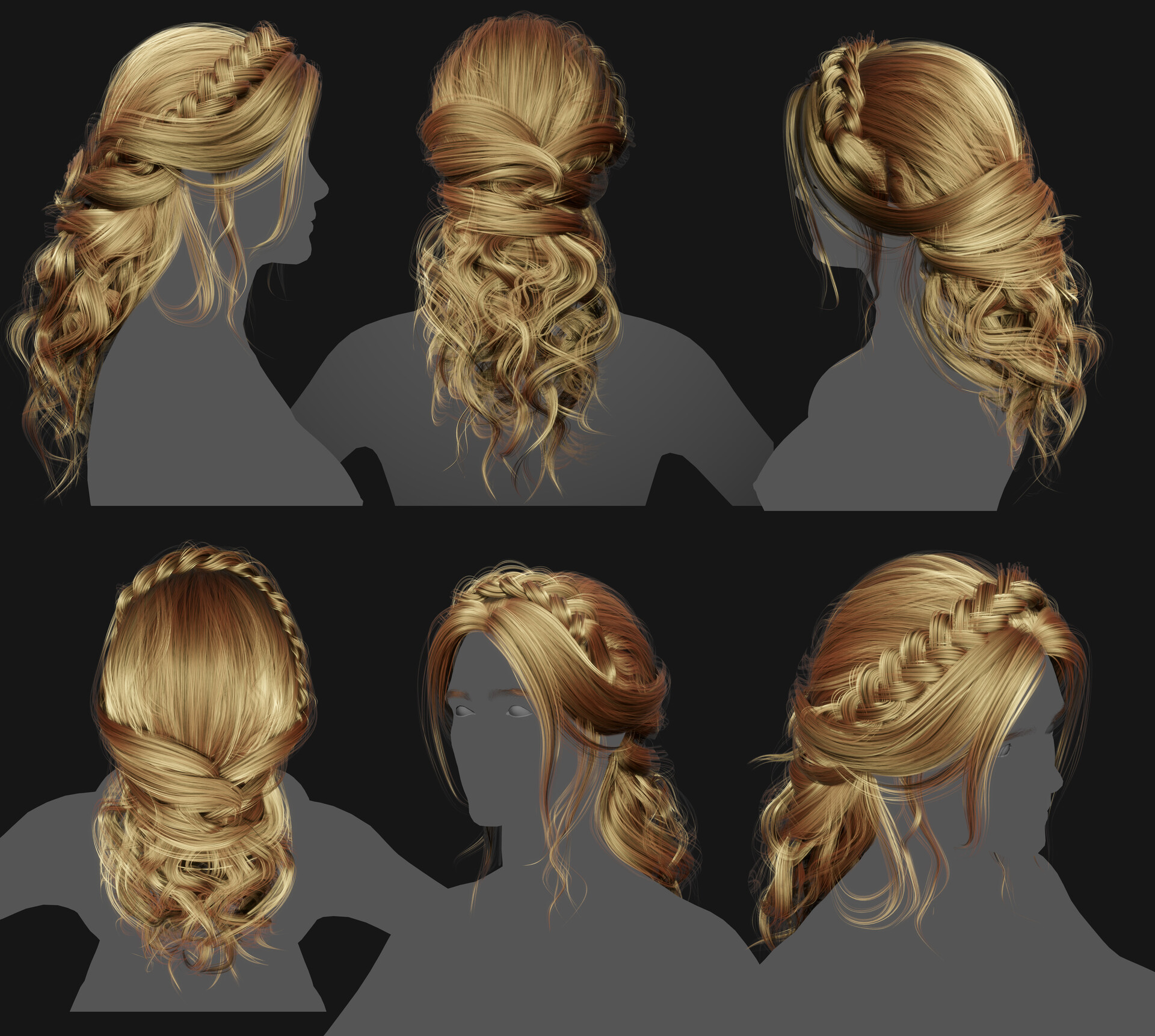 ArtStation - Wedding Hairstyle Realtime - UE4 4k Textures For games free  download