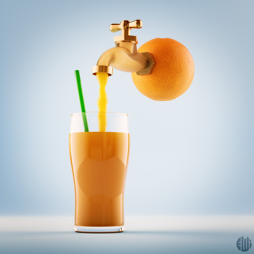 ArtStation 3D Orange Juice