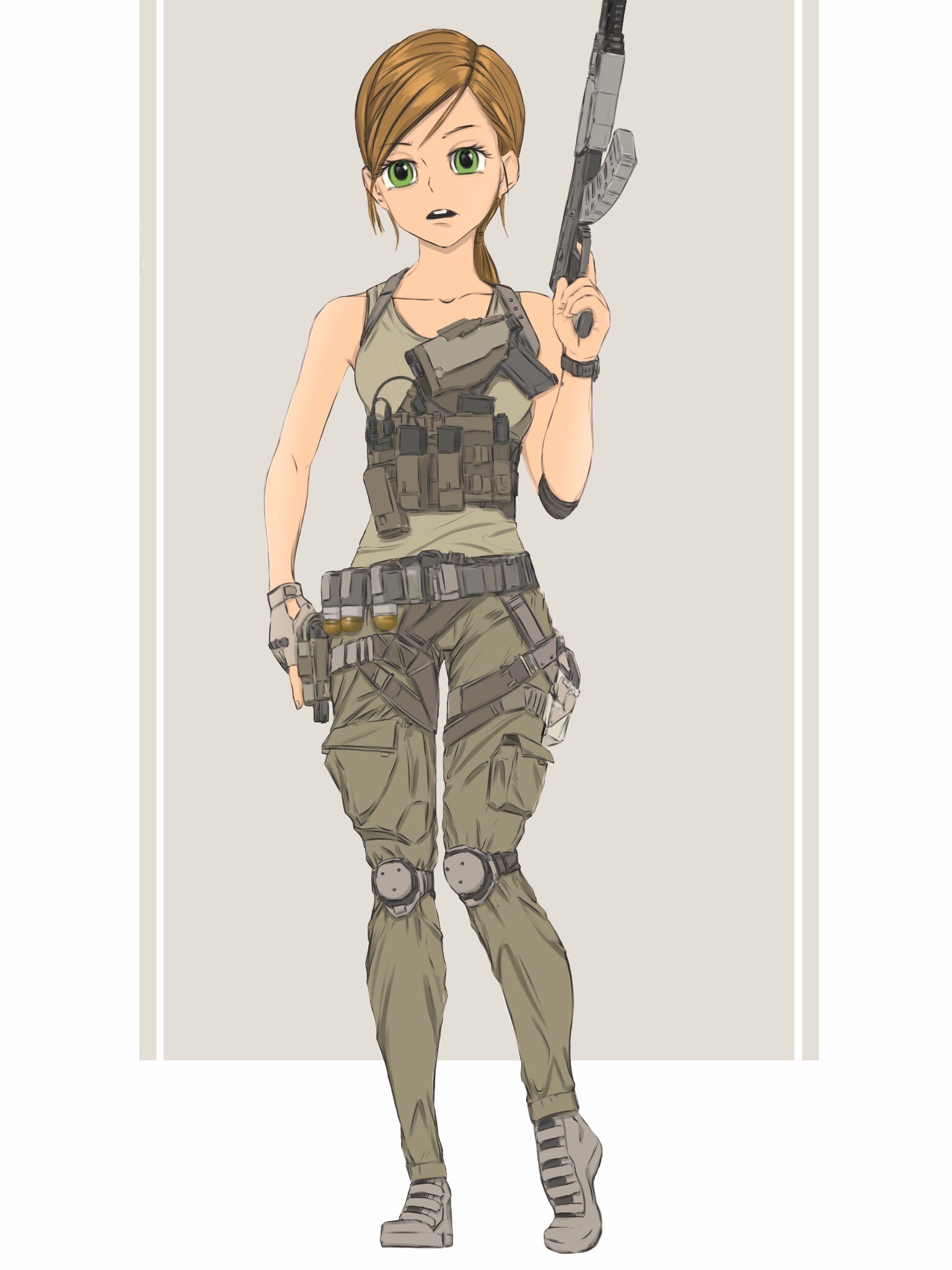 ArtStation - Anime Girl Soldier