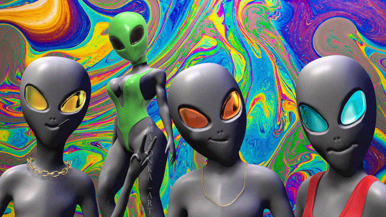 ArtStation Alien friends