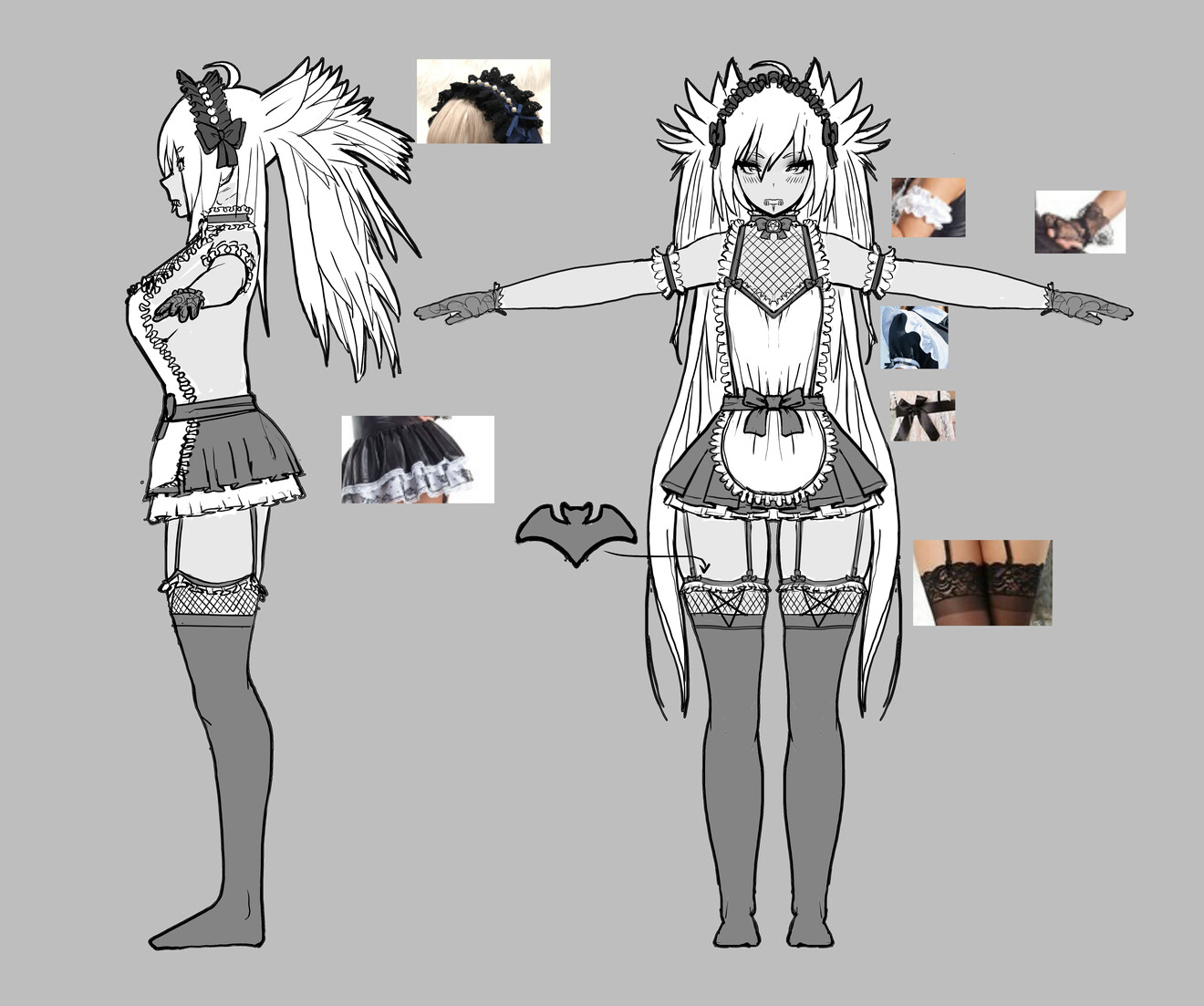 Floatharr - Maid Outfit and body base commission