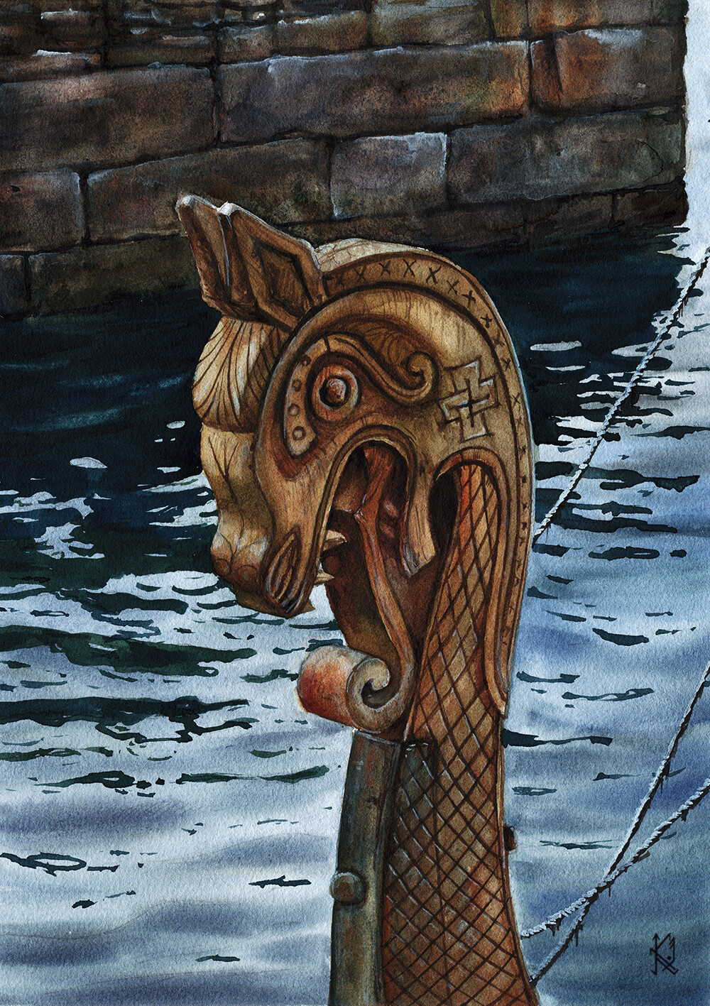 Stem of the drakkar.