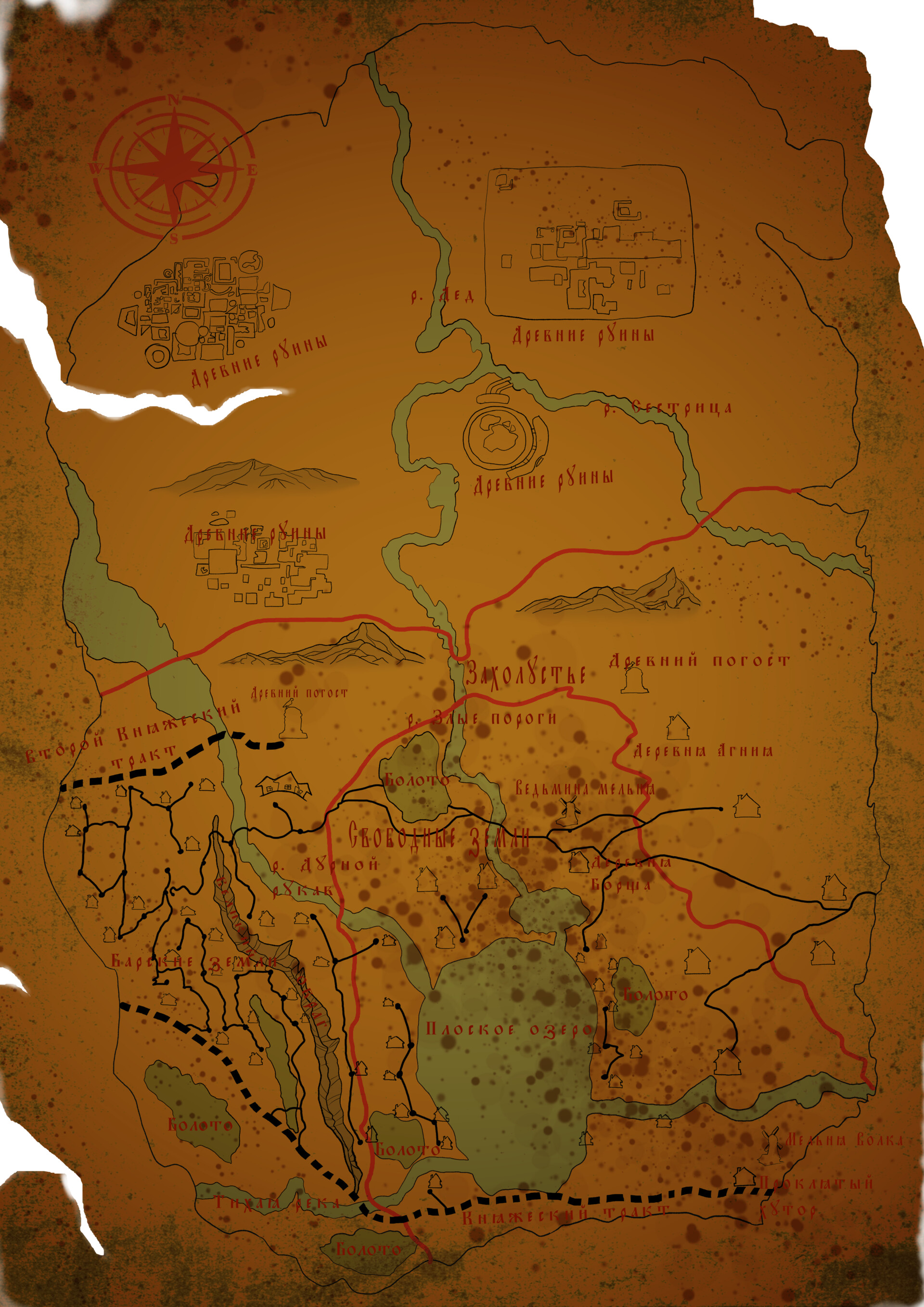 Карта черный лес