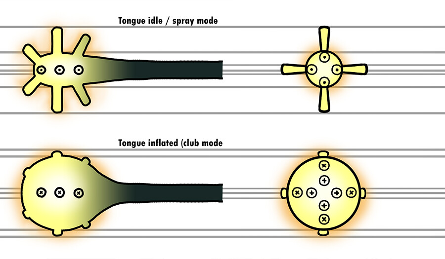 Tongue weapon