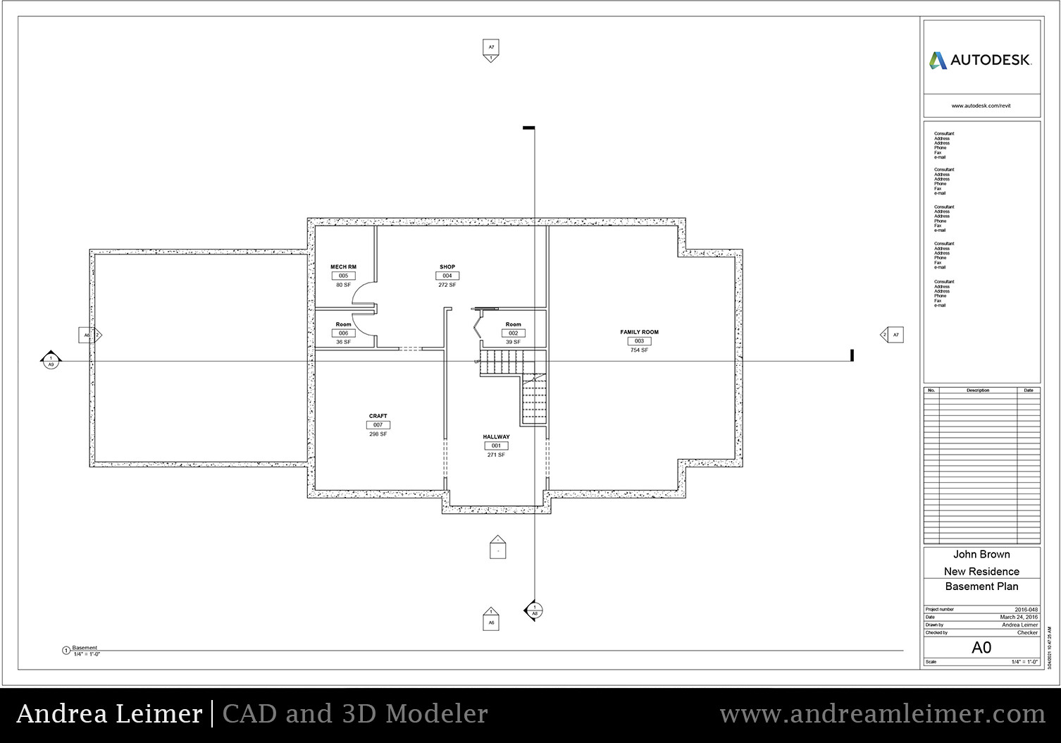 Architectural CAD A0 Basement Plan