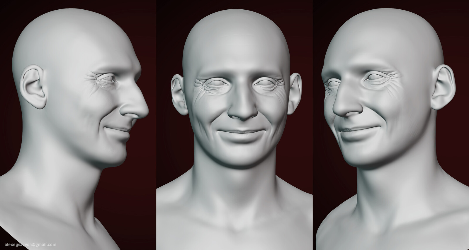 High poly blendshape was used to bake additional textures with emotion