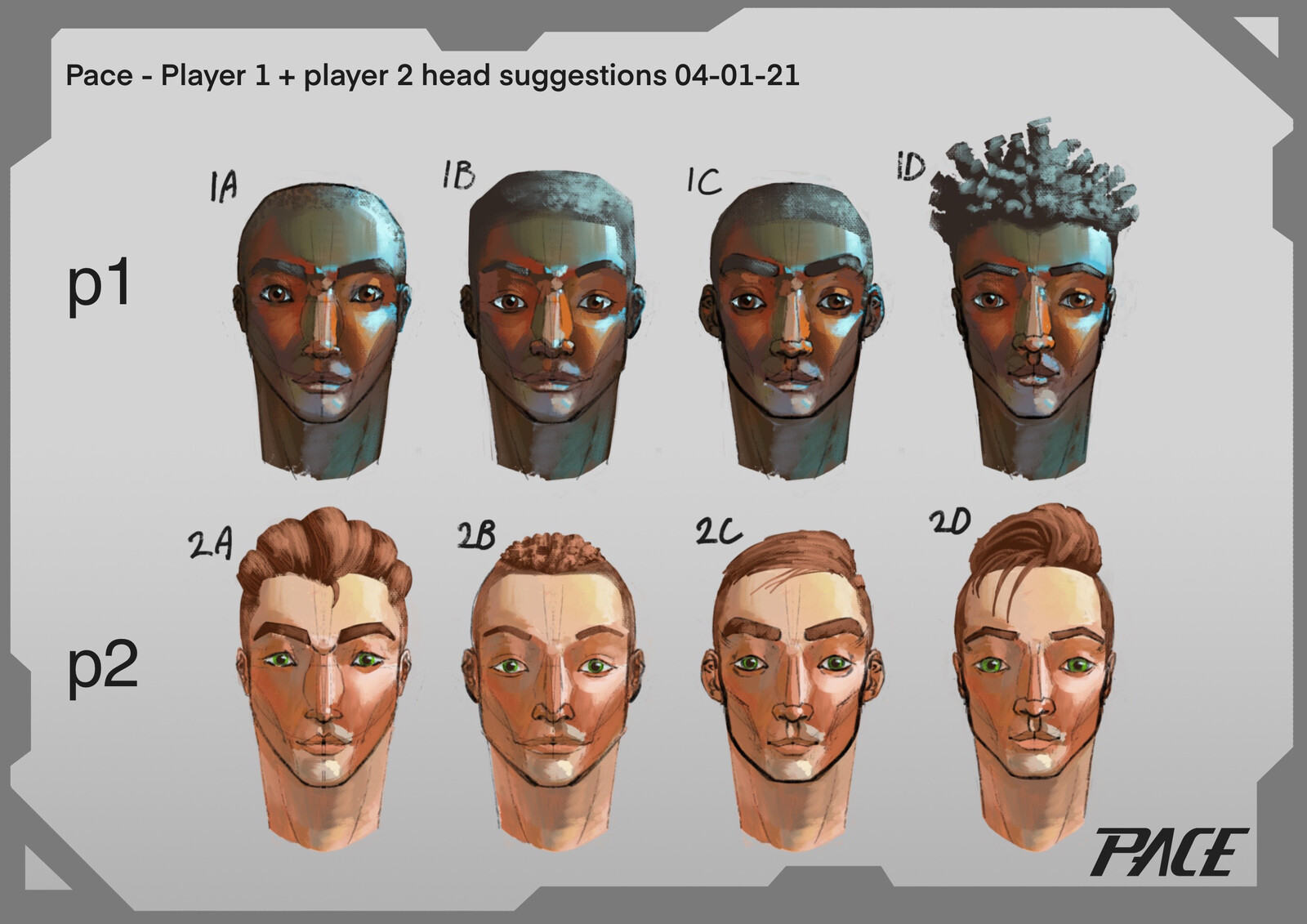 Character portraits to inspire character customization