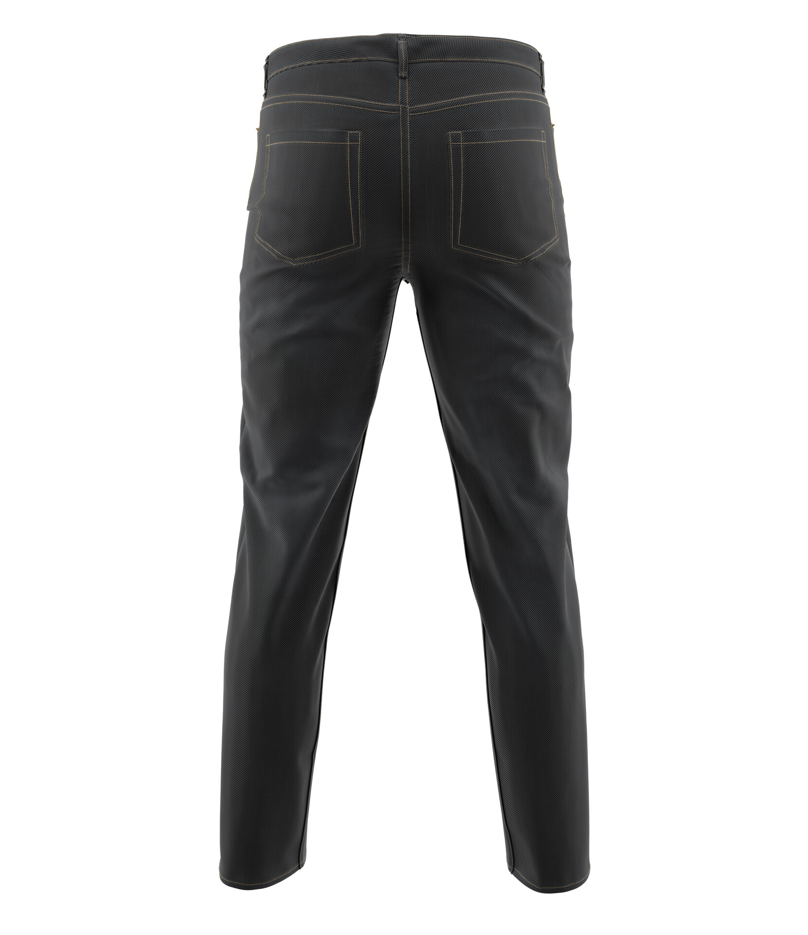 Zoran Milutinovic Men's Jeans (Black & Gold) Apparel 3D Visualization