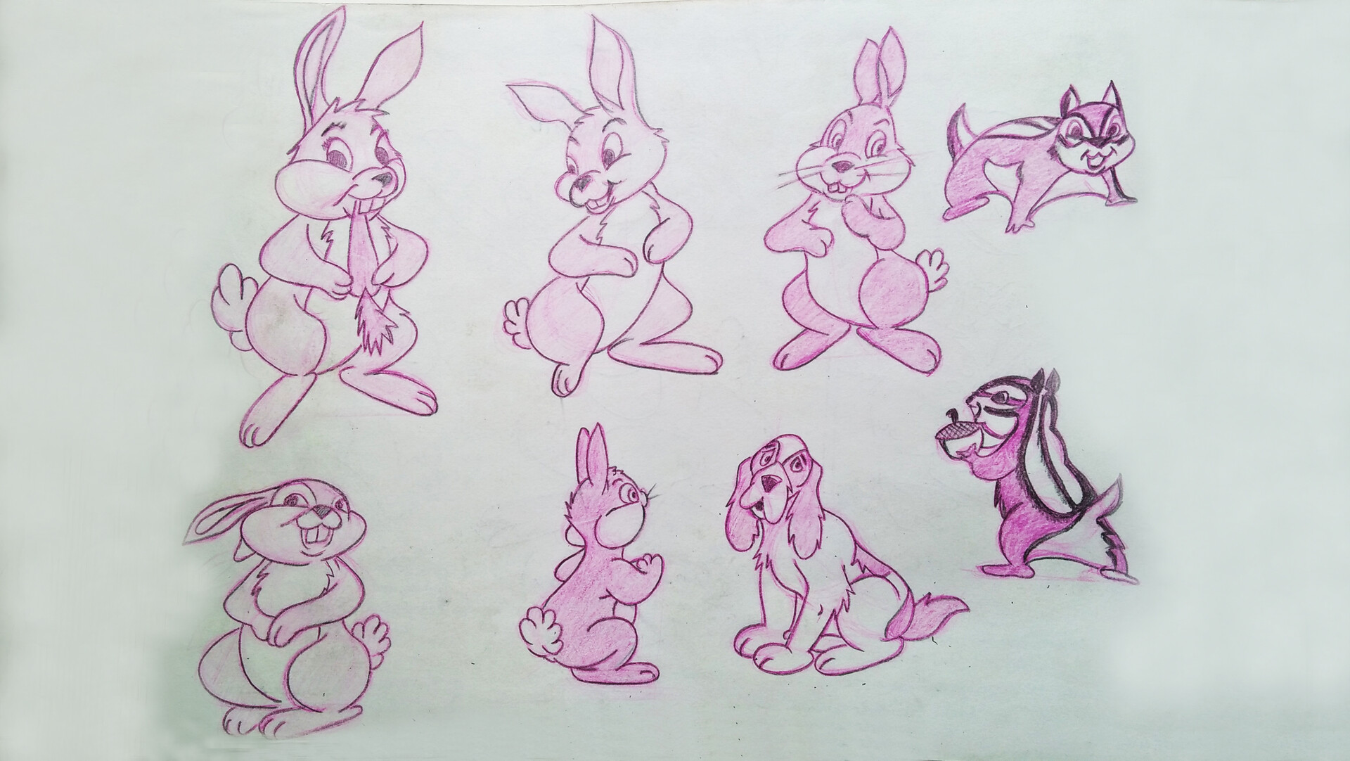 ArtStation - Cute Rabbit_Squirrels