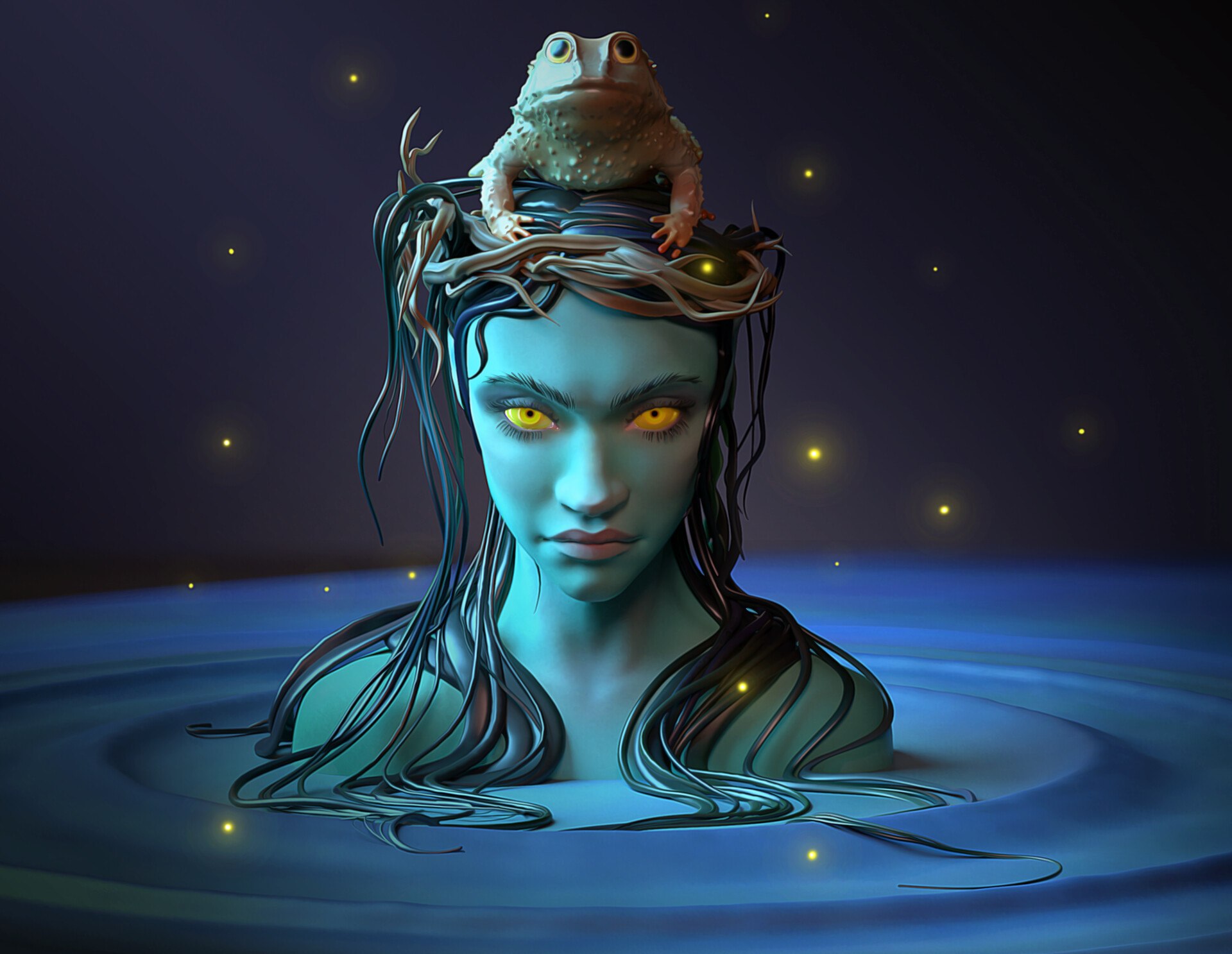 ArtStation Aquatic woman from slavic mithology