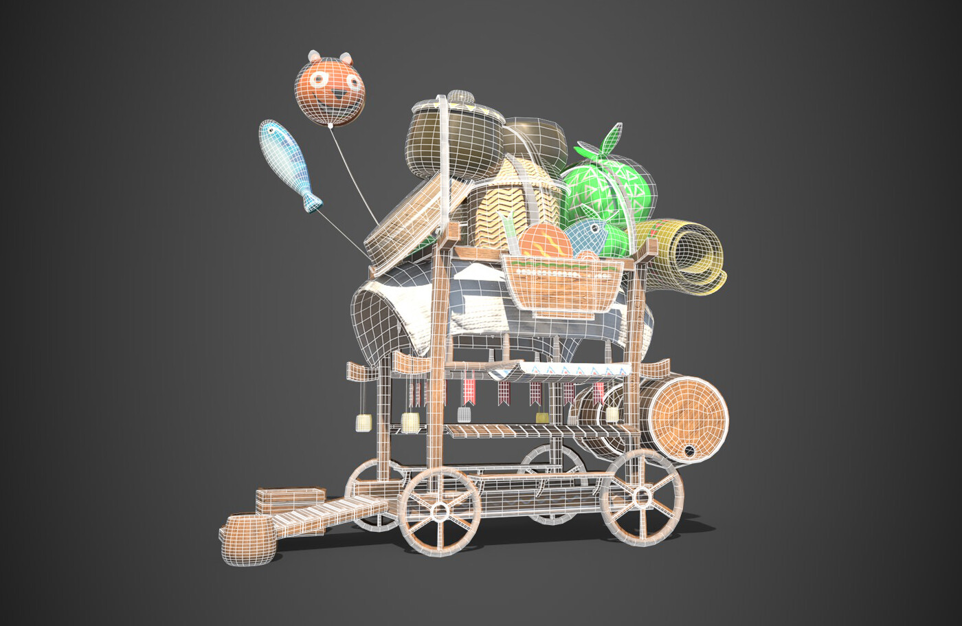 Food Cart responsible for modeling, texturing and lookdev