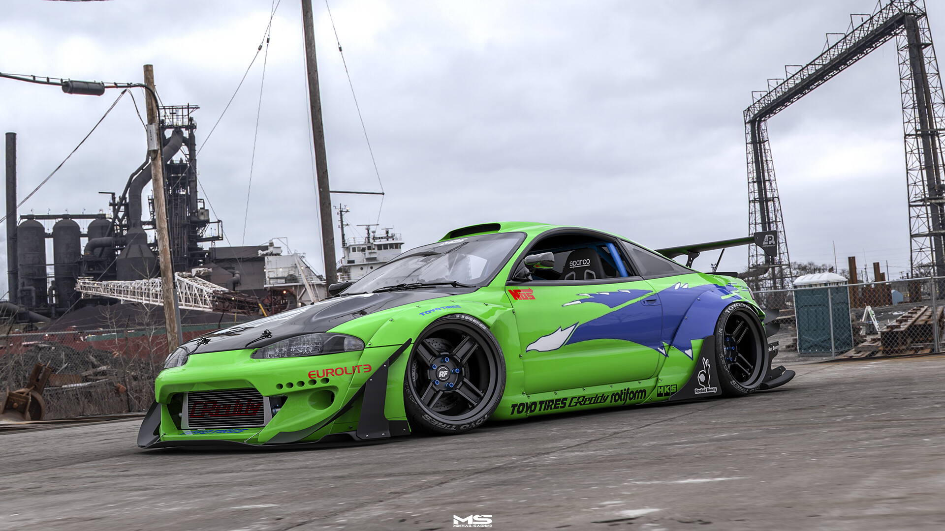 ArtStation Mitsubishi Eclipse Rocket Bunny