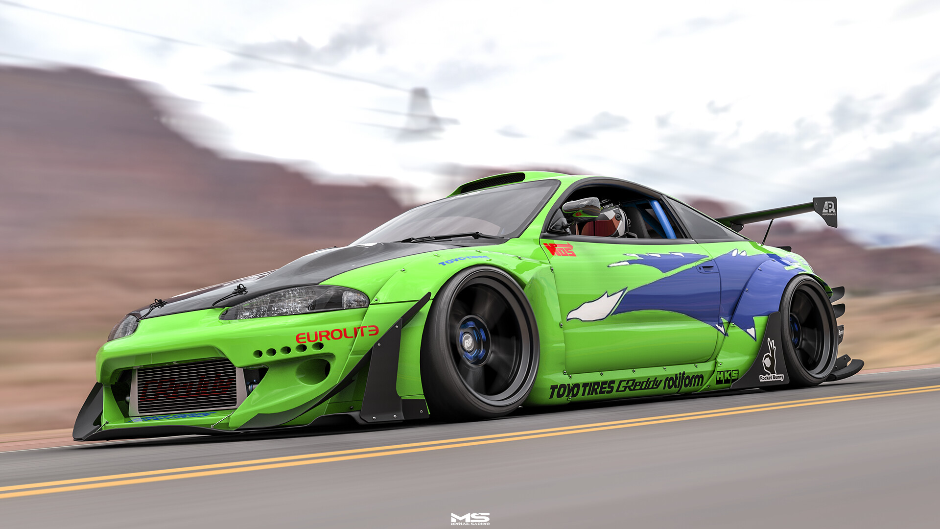 ArtStation Mitsubishi Eclipse Rocket Bunny