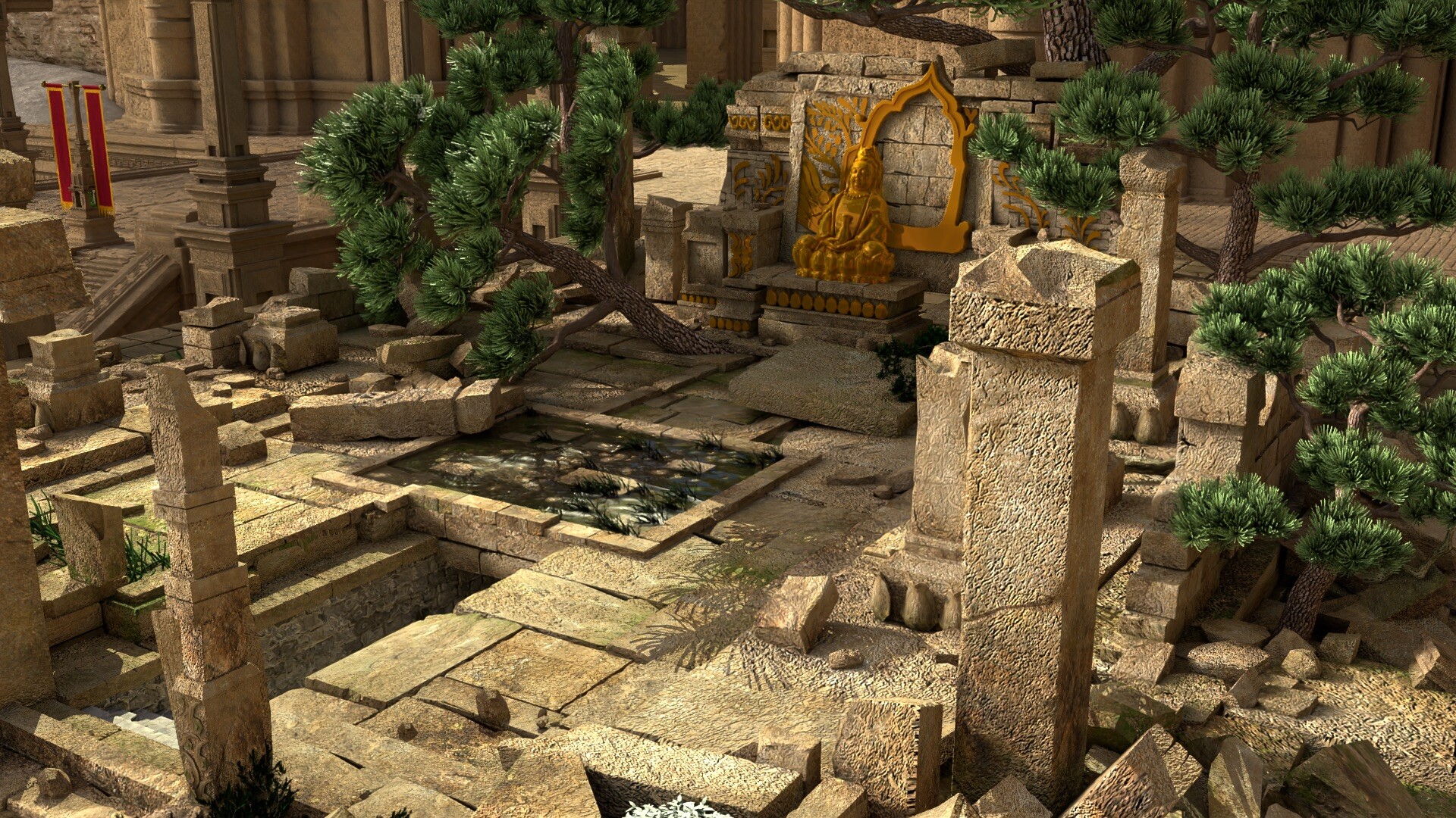 the very old ruins