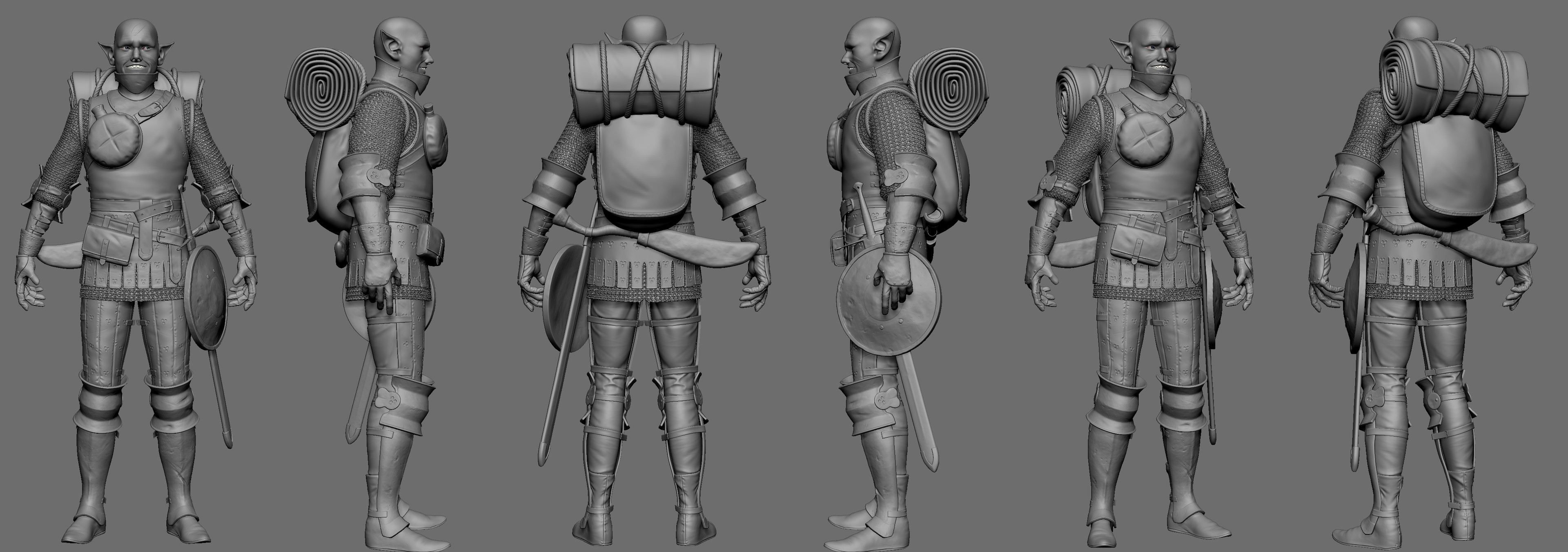High res sculpt in ZBrush.