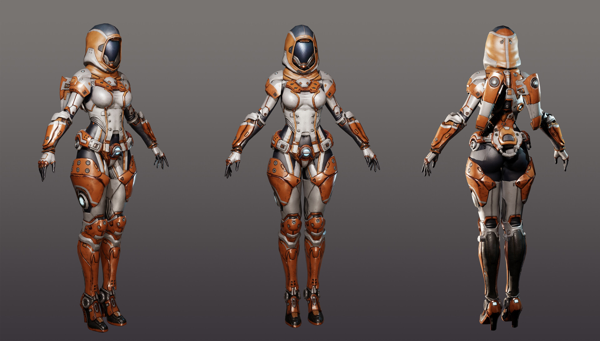 ArtStation - sci-fi women body suit