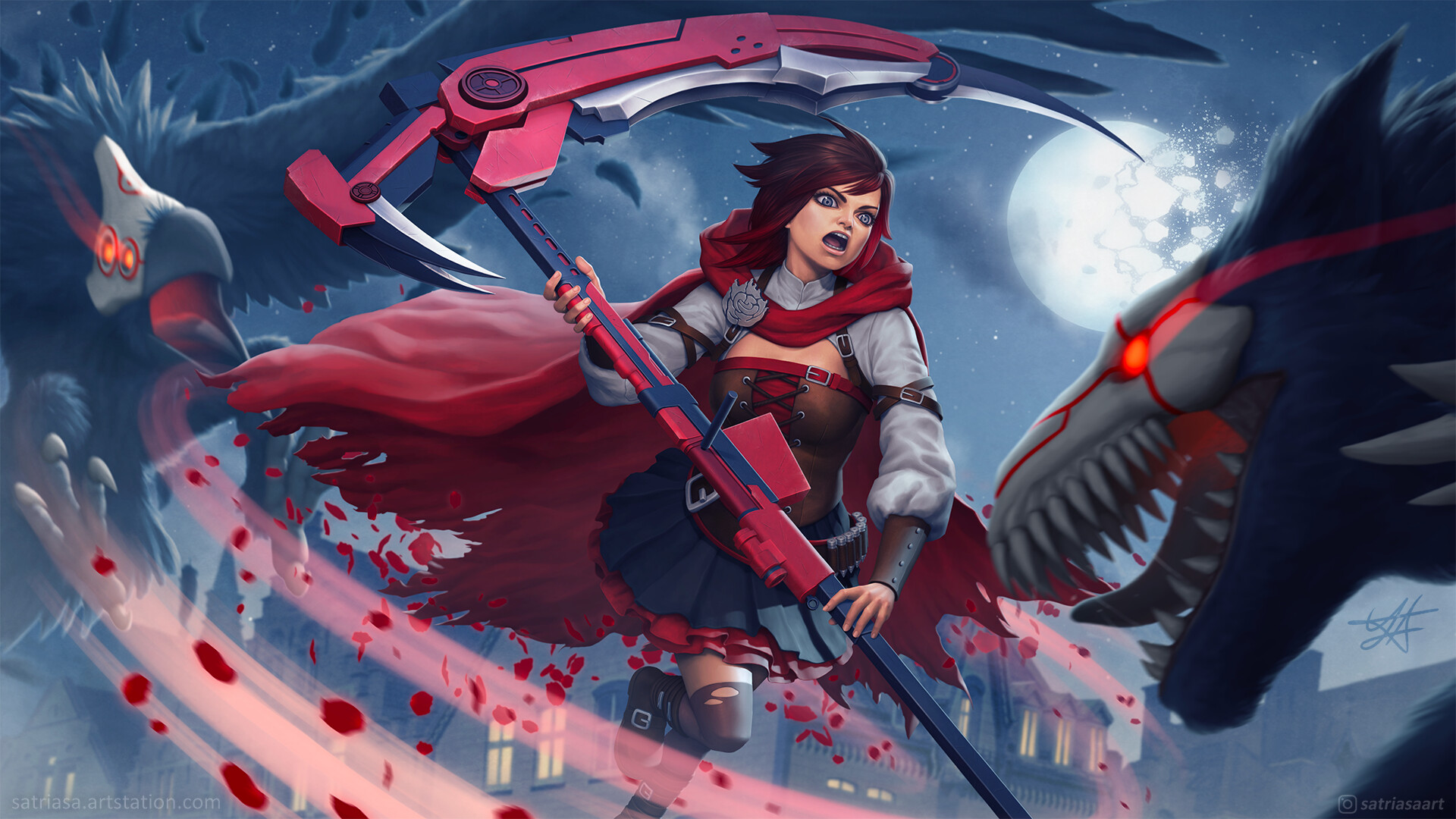 Satriasa - Ruby Rose - RWBY, image size:1920x1080