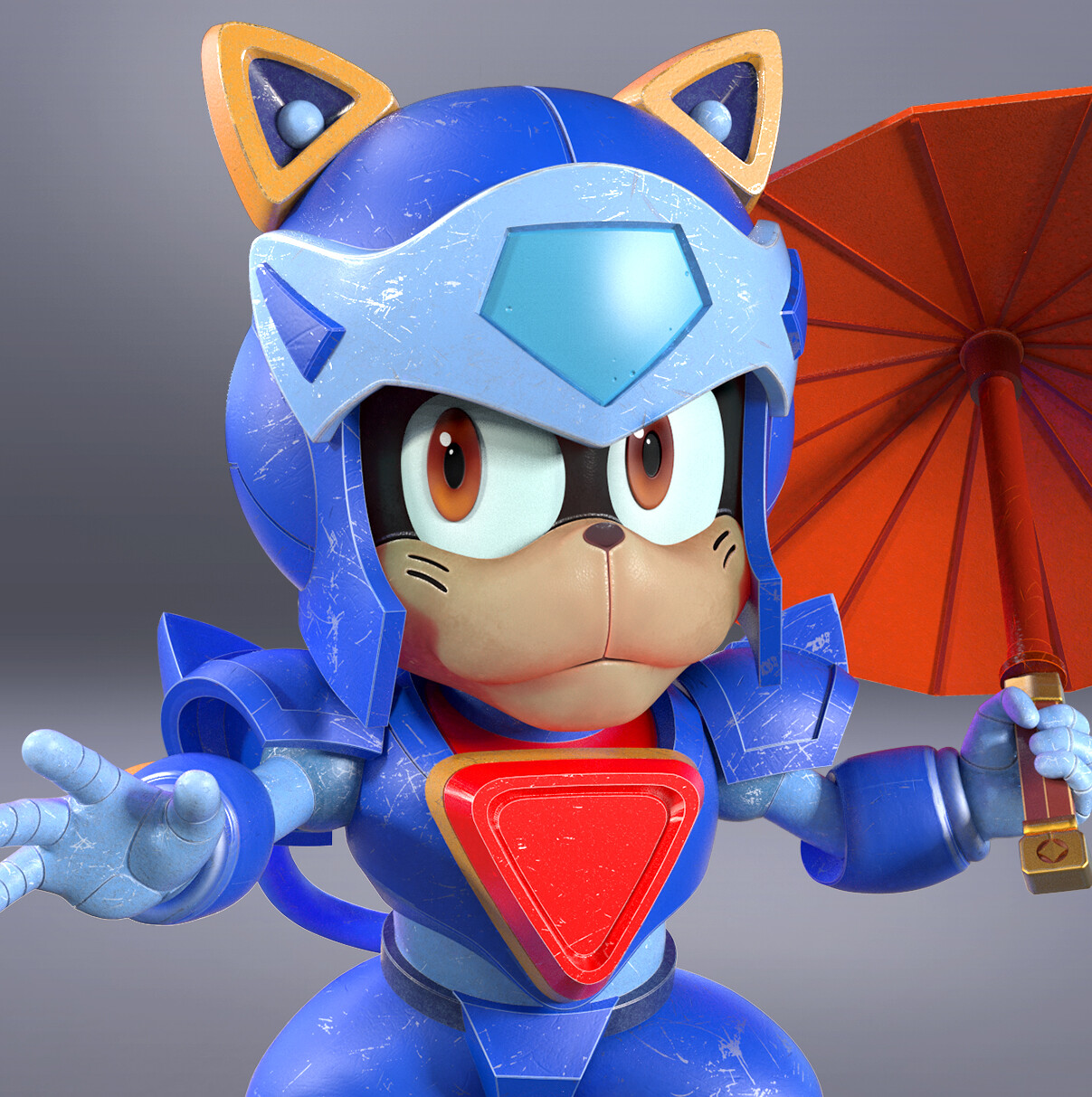 ArtStation Samurai Pizza Cats Guido Anchoa 3Dmodel