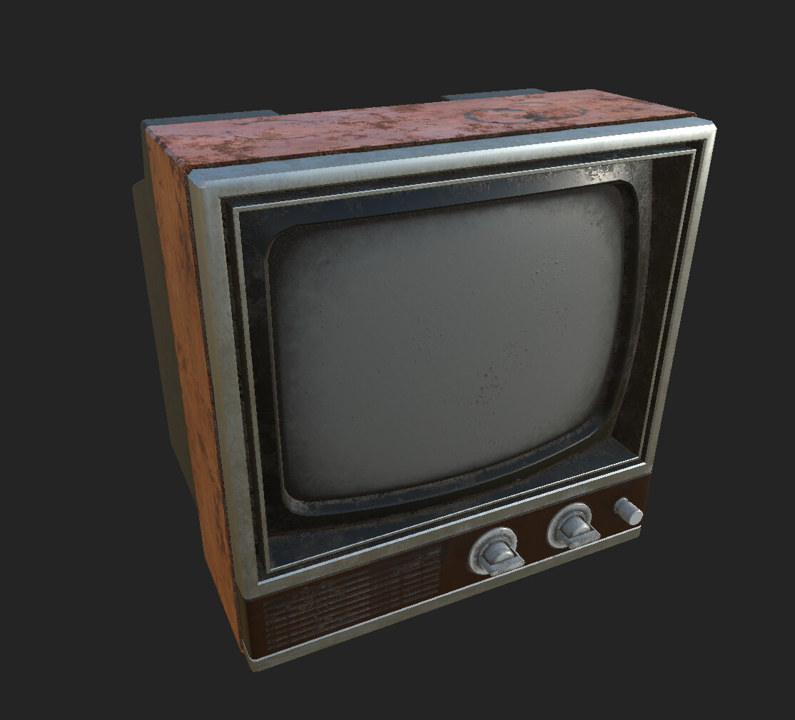 Old television. Textured in Substance Painter. Rendered in Arnold.