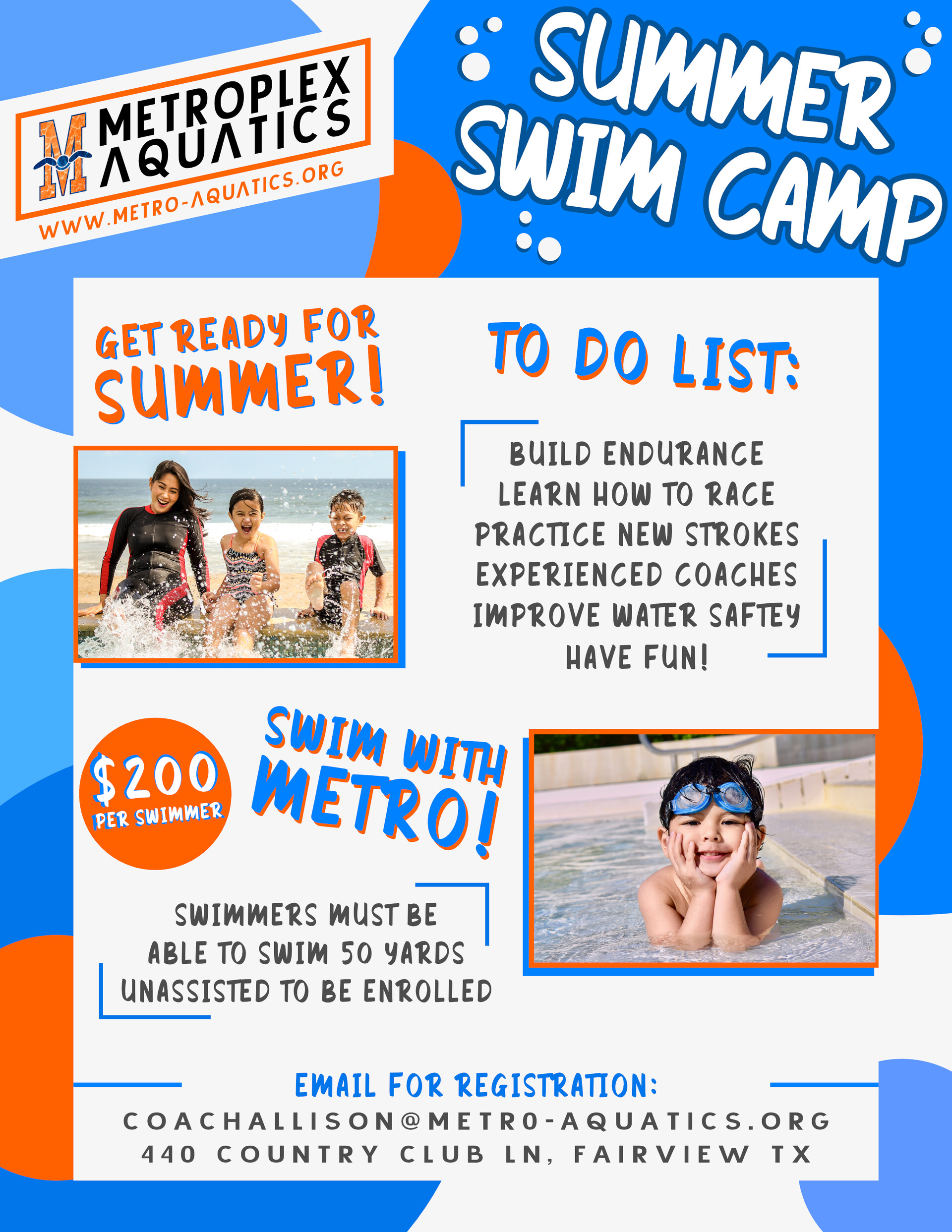 ArtStation Metro Swim Camp 2021