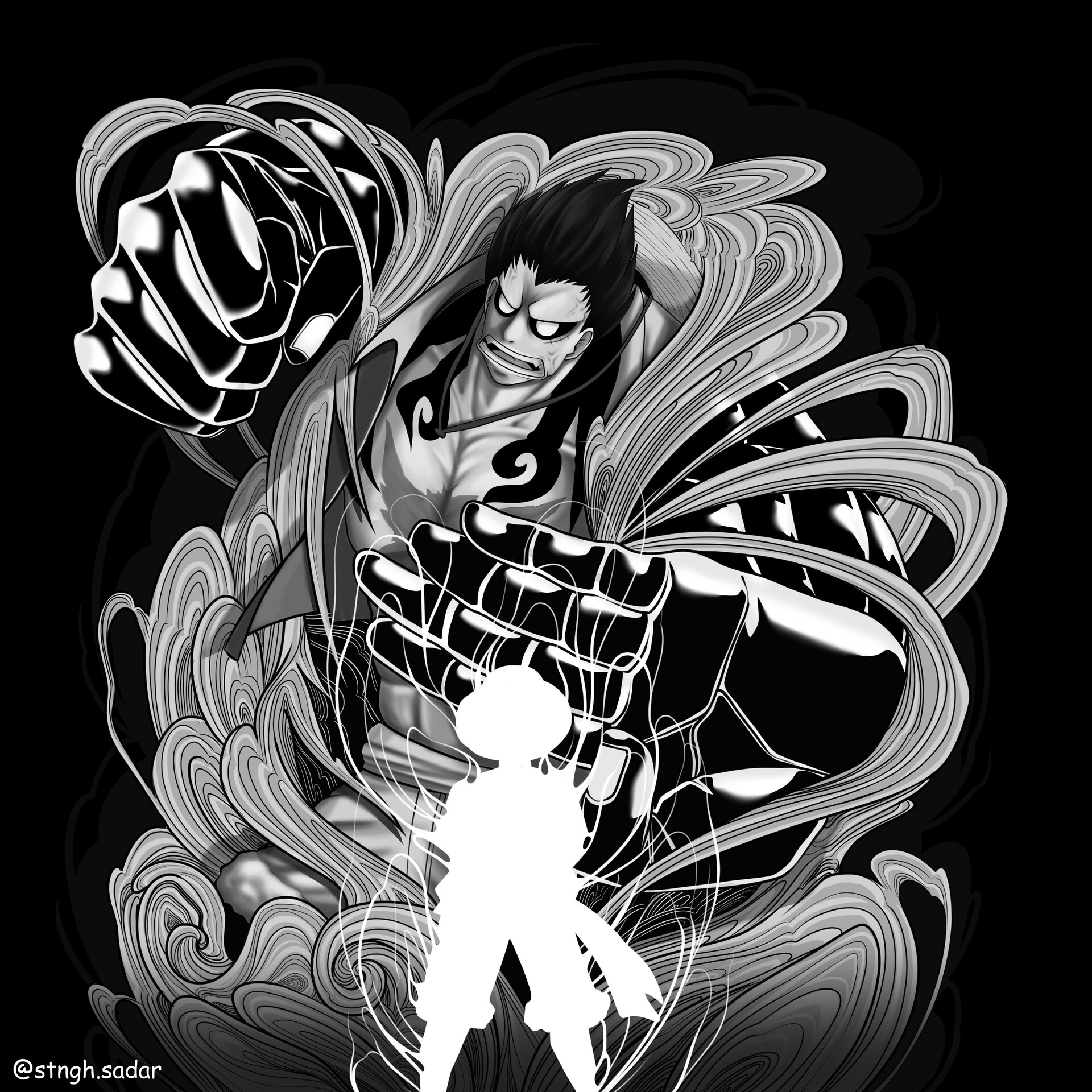 Monkey d luffy gear 4