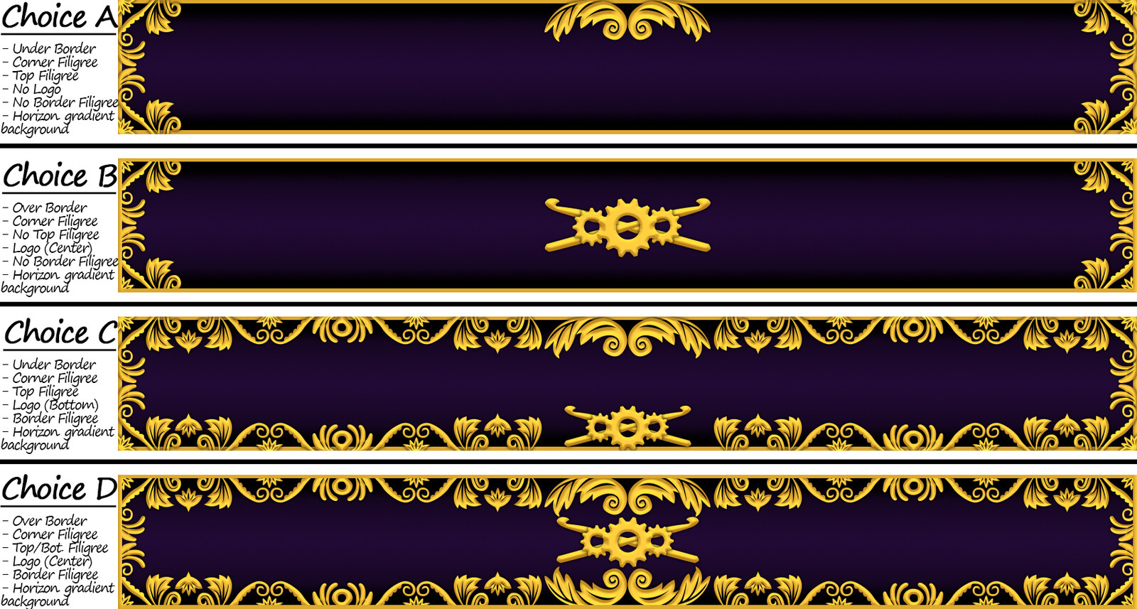 Second batch of receipt banner concepts