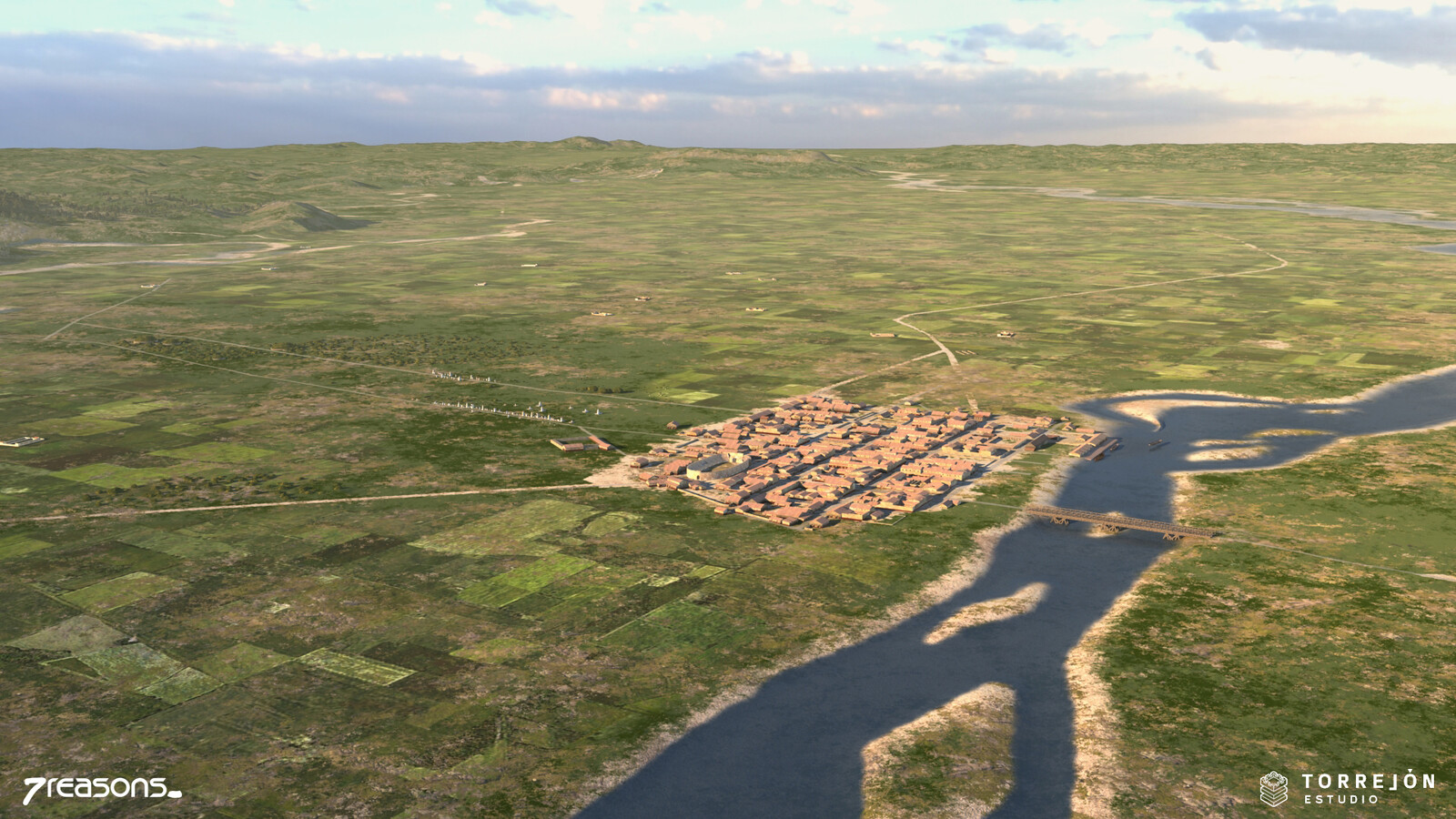 Virtual reconstruction of Flavia Solva and its landscape in Roman times.