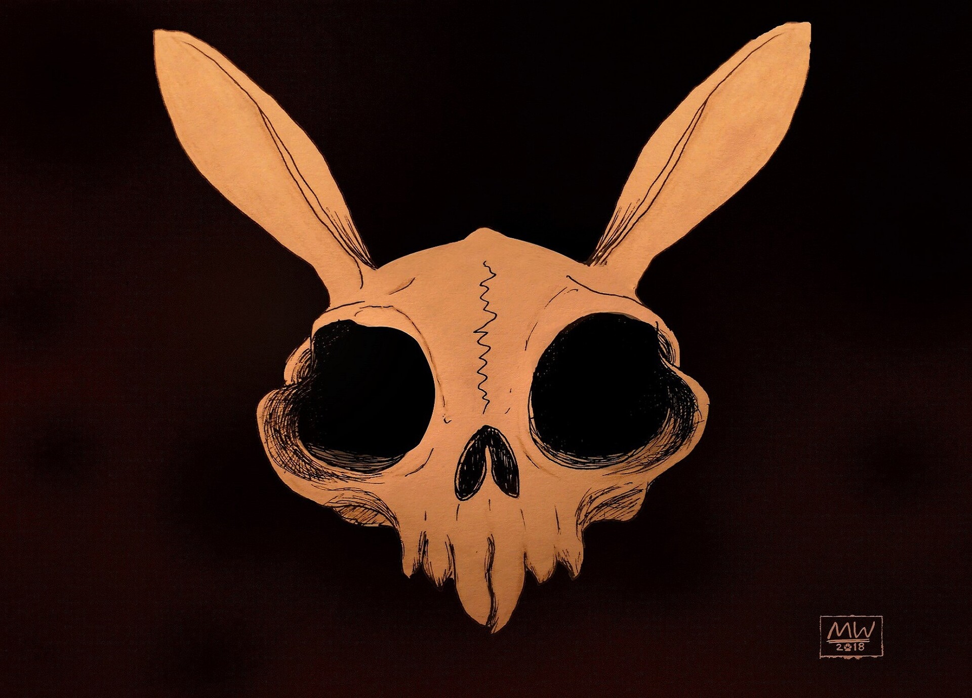 ArtStation rabbit skull