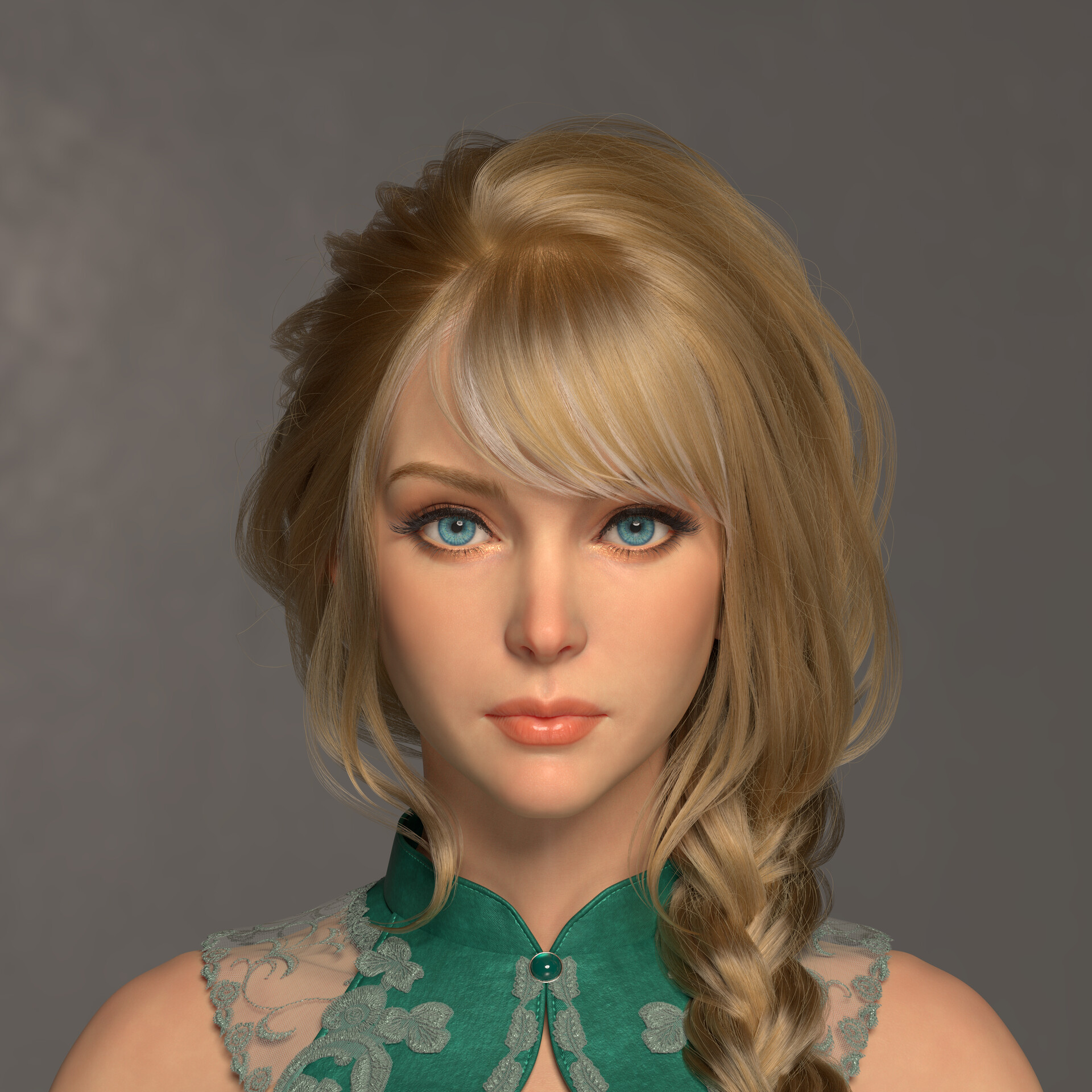 Artstation 美しい女性キャラクター Anna の全製作工程