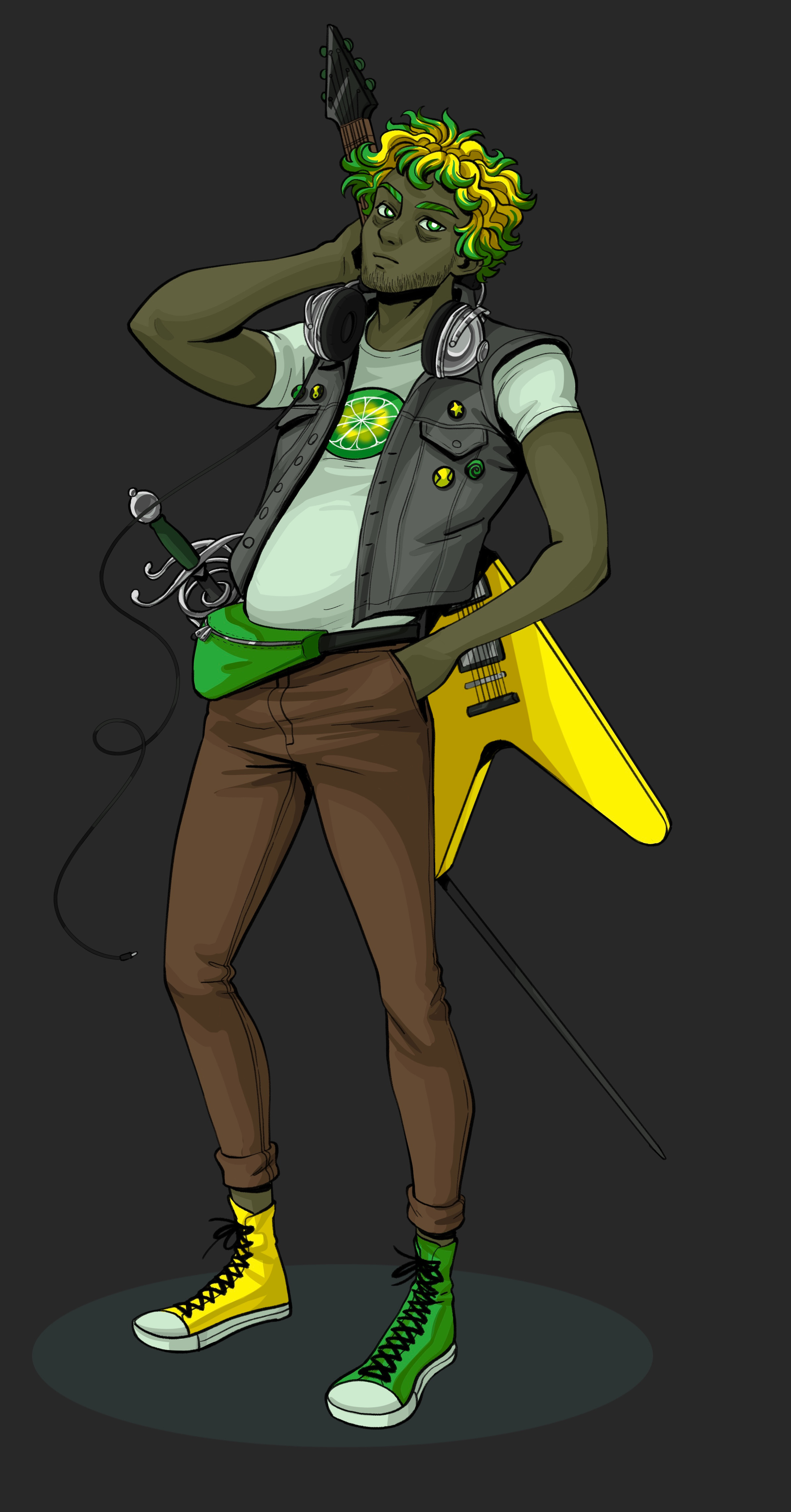 The year is 2020, someone pays me to draw the personification of Limewire, all is well in the world (not really)
This character was surprisingly fun and it was for a dnd campaign!