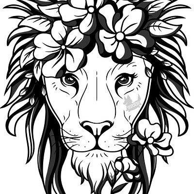 Yoshiko animation lion tattoo