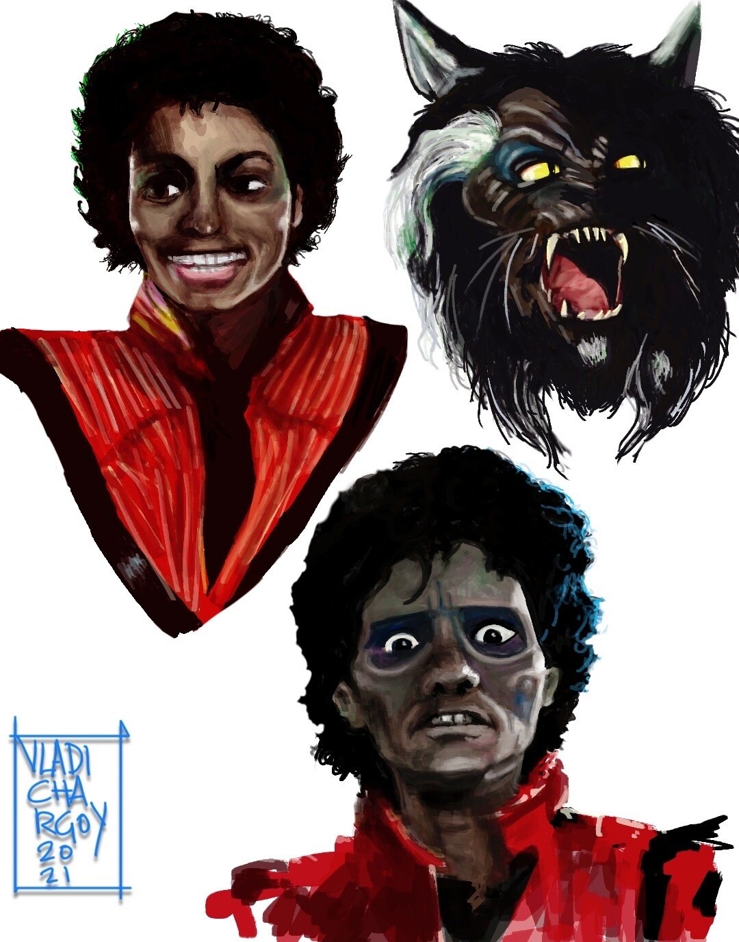 Michael Jackson Drawings Thriller