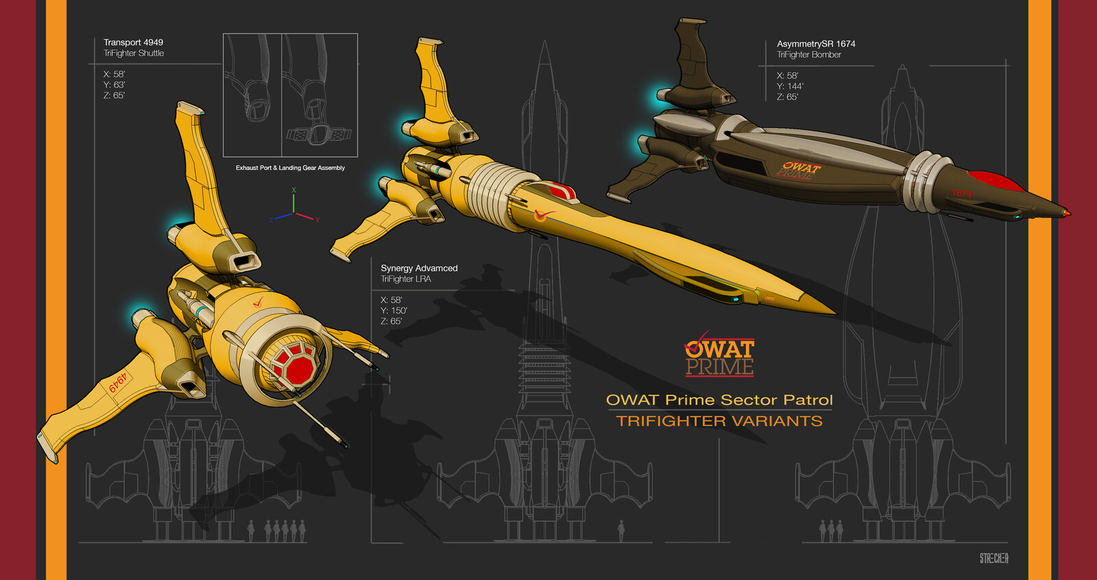 Modular multi-role space fighters from Owat Prime