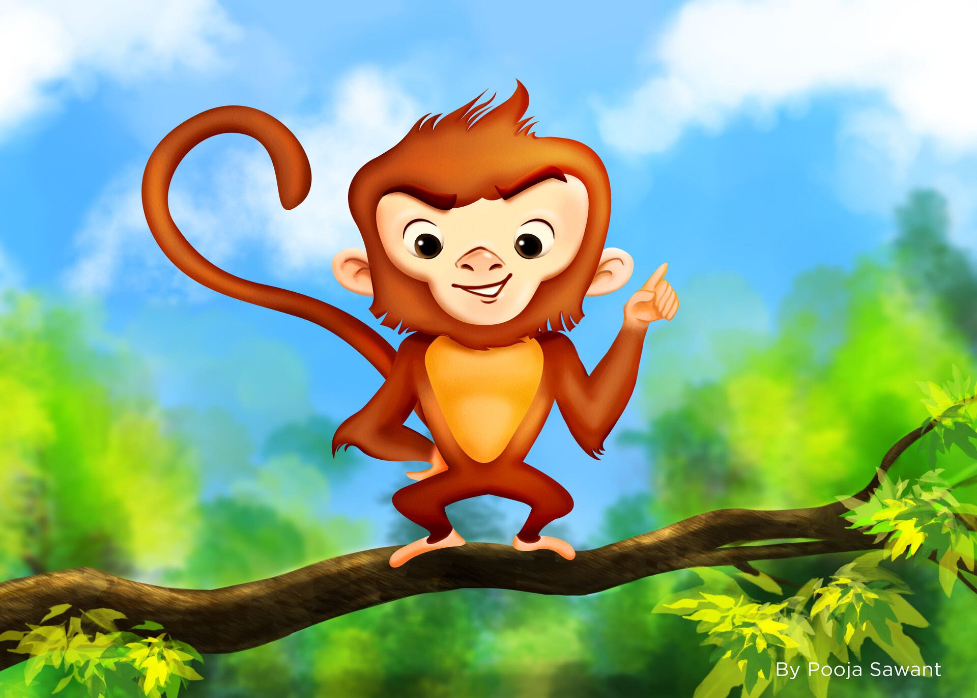 ArtStation - Monkey Character | Children's Illustration